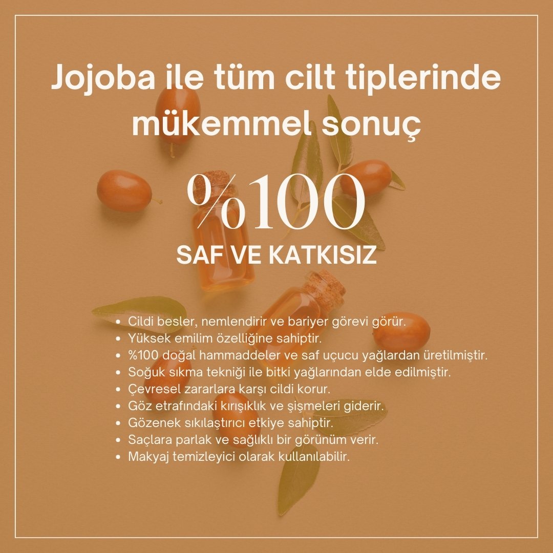 %100 Saf Soğuk Sıkım Jojoba Yağı 50 ml 