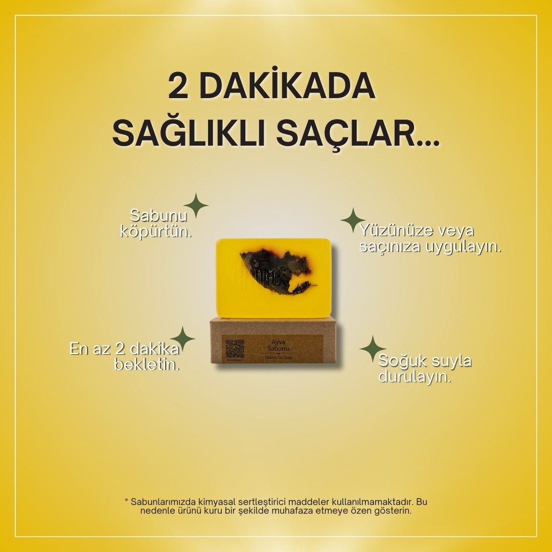 Doğal Ayva Sabunu 120 gr - Kepek Karşıtı Katı Şampuan, Saç Güçlendirici Doğal Bakım Sabunu