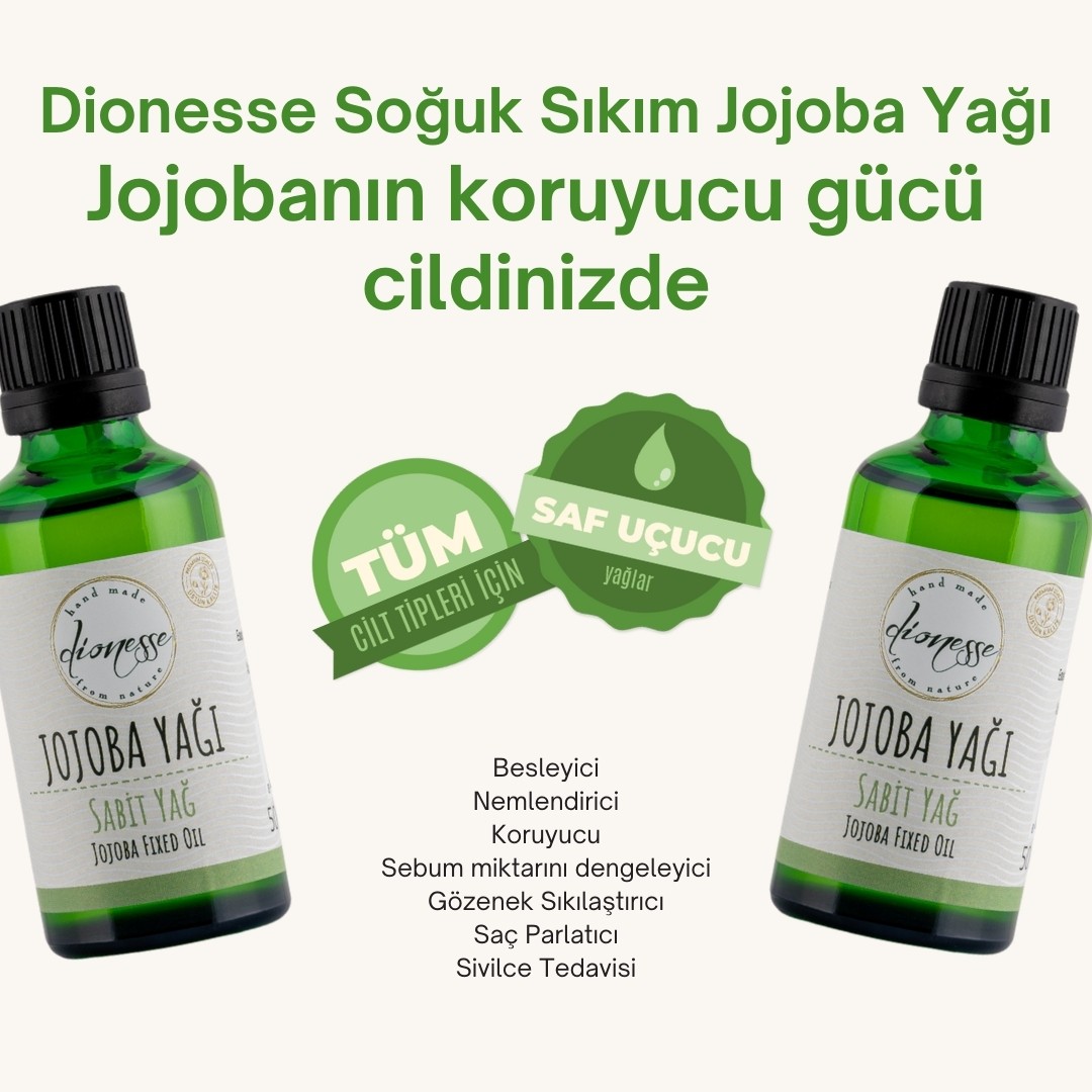 %100 Saf Soğuk Sıkım Jojoba Yağı 50 ml 