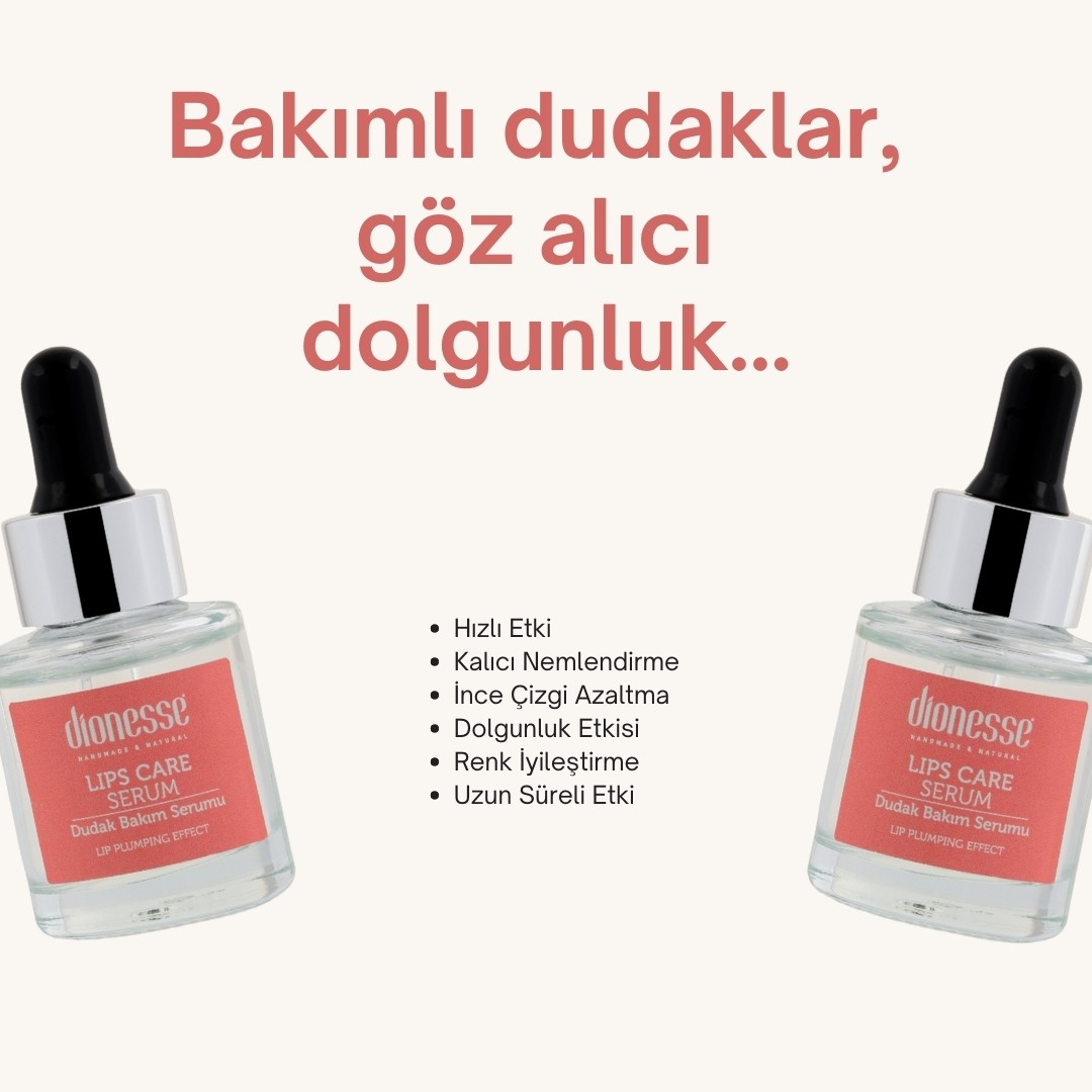 Dudak Bakım Serumu 20 ml - Anında Dolgunluk, Uzun Süreli Nemlendirme, Doğal ve Sağlıklı Dudak Bakımı