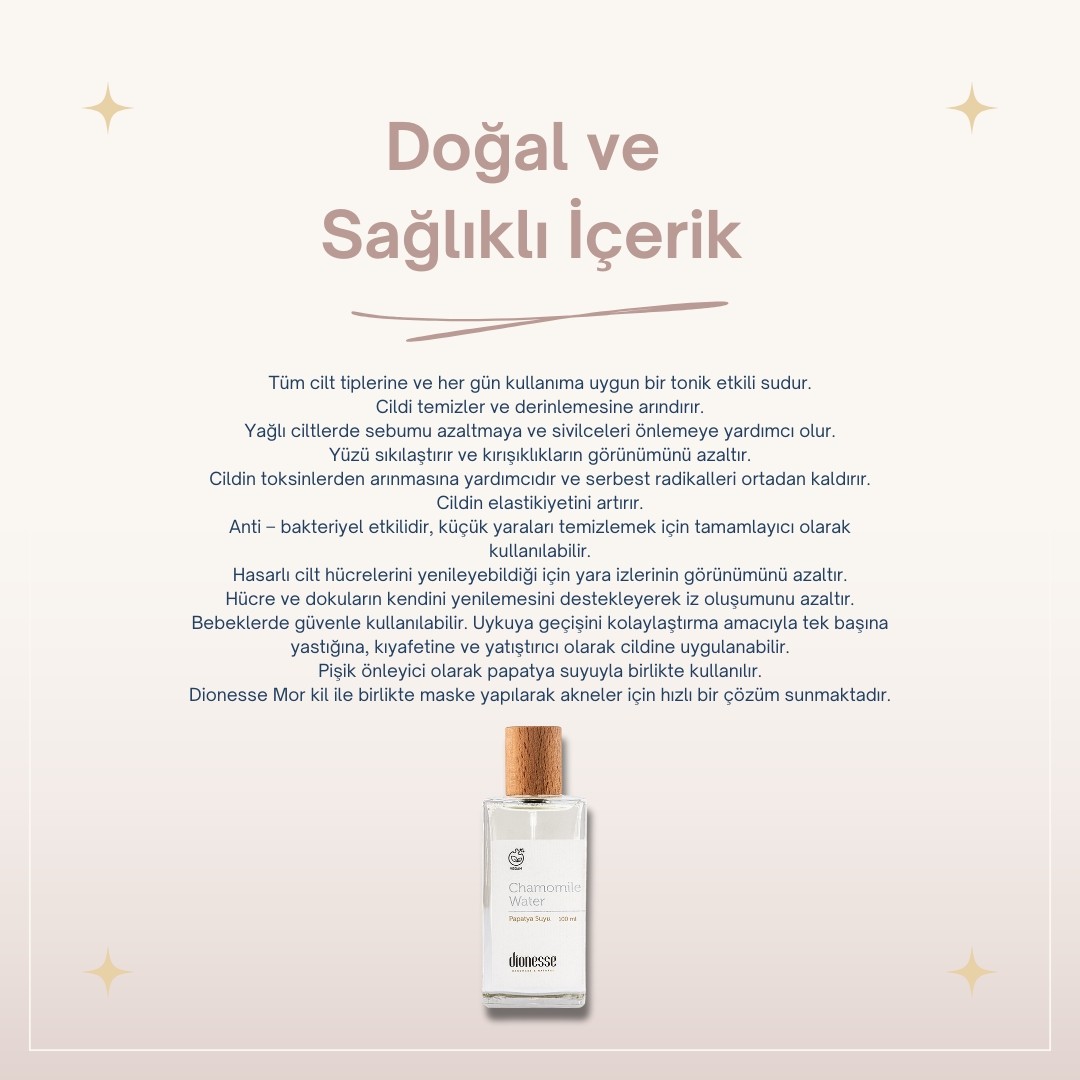 Saf Papatya Suyu 100 ml - Doğal Cilt ve Saç Bakımı | Papatya Suyu ile Saç Açma, Sivilce ve Göz Altı Morluklarına Karşı Etkili