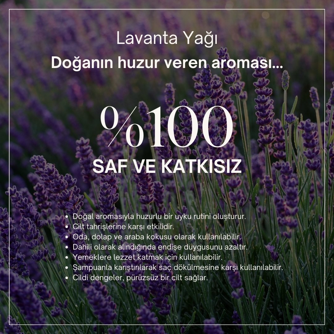 %100 Saf Lavanta Yağı 10 ml 