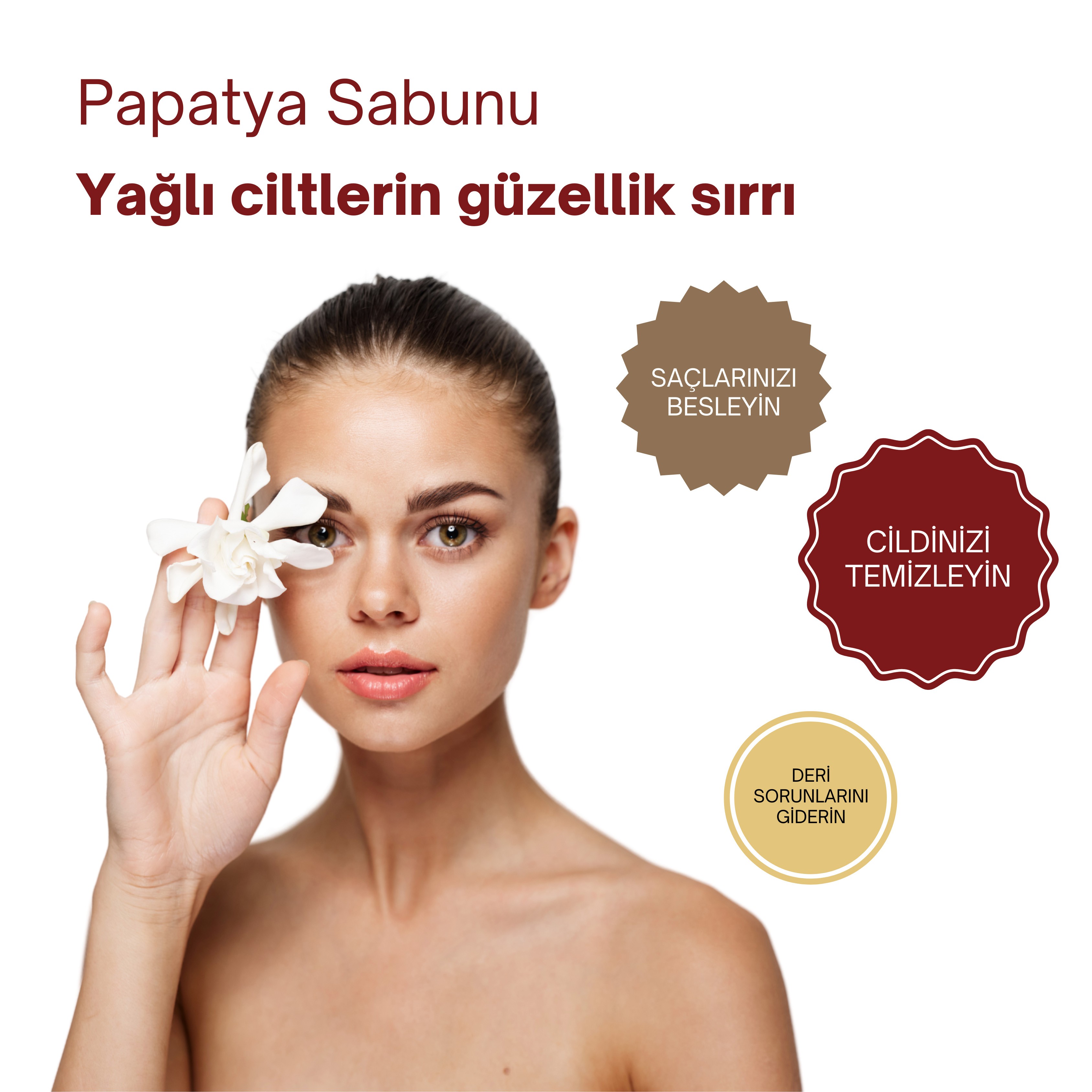 Doğal Papatya Sabunu 120 gr - Yağlı Ciltler İçin Doğal Bakım, Sıkılaştırıcı Botoks Etkili, Papatya Yağı ve Taneleri ile Saç ve Cilt Temizliği