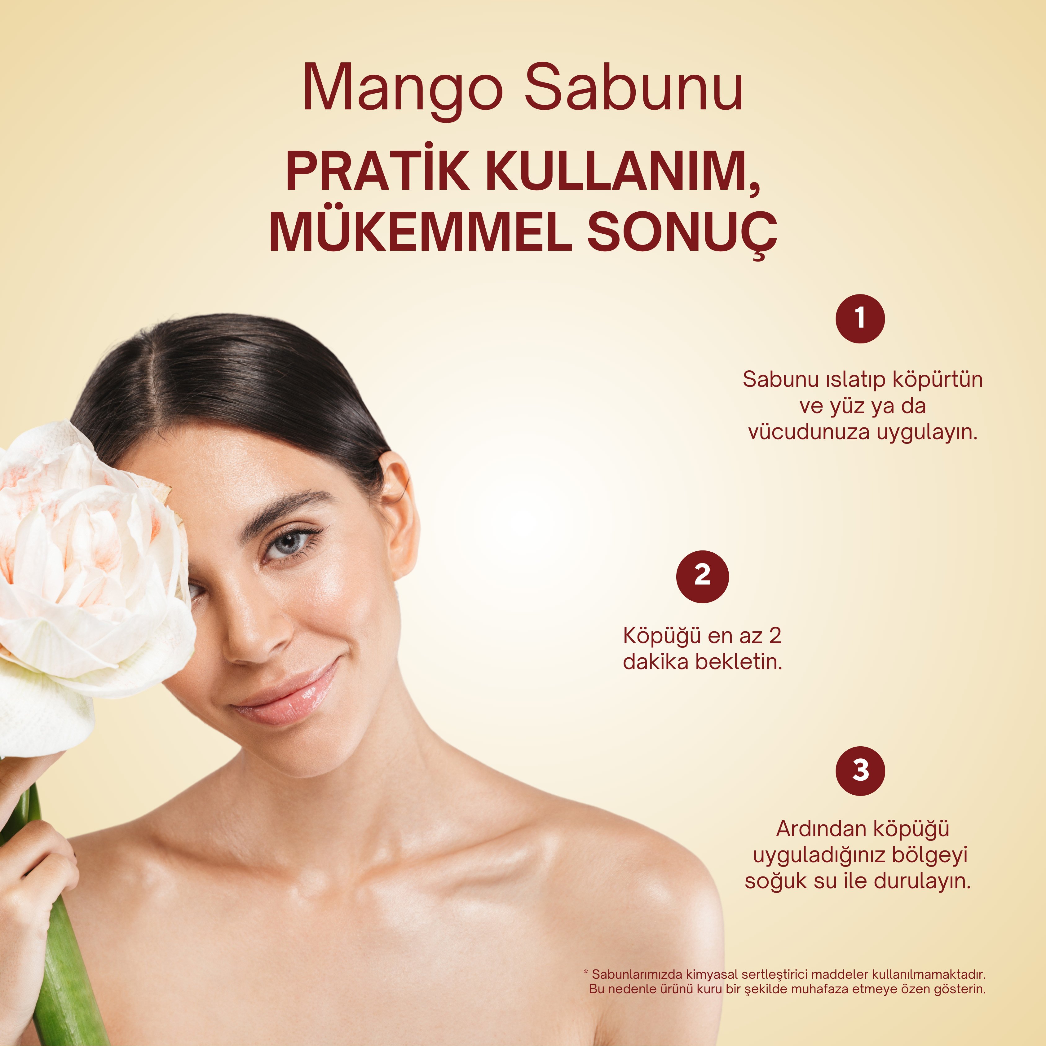 Doğal Mango Sabunu 120 gr | Kırışıklık Karşıtı, Cilt Güçlendirici, Aromaterapik ve Antioksidan Etkili Katı Sabun