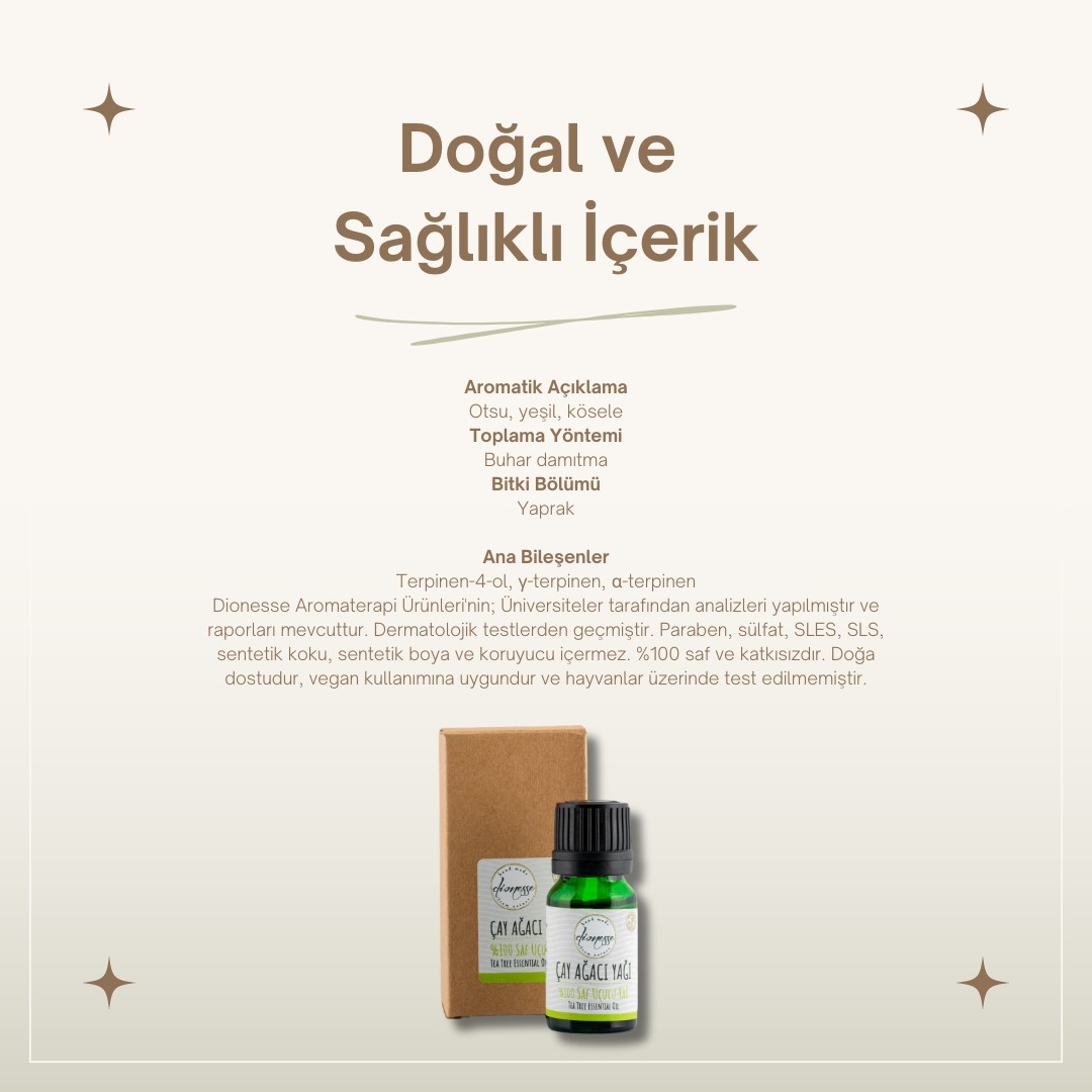 %100 Saf Çay Ağacı Yağı 10 ml 