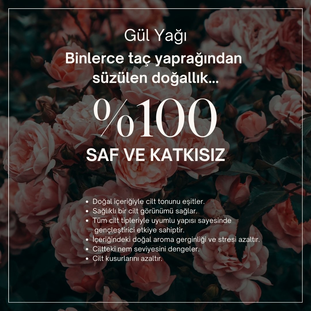 %100 Saf Gül Yağı 5 ml 