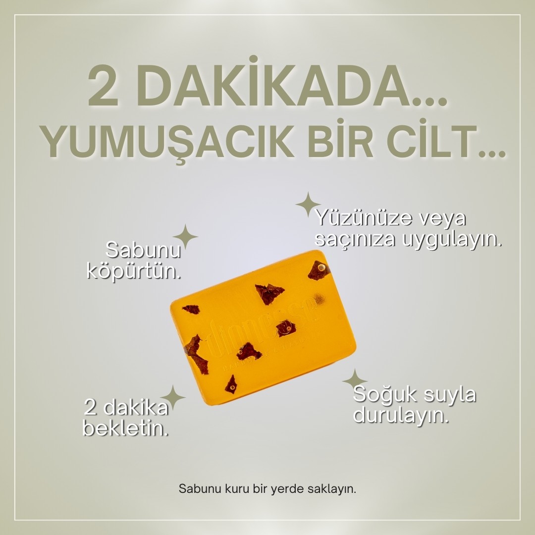 Doğal Kayısı Sabunu 120 gr | Sivilce ve Siyah Nokta Giderici, Yüz ve Saç Bakımı İçin Aromaterapik Sabun
