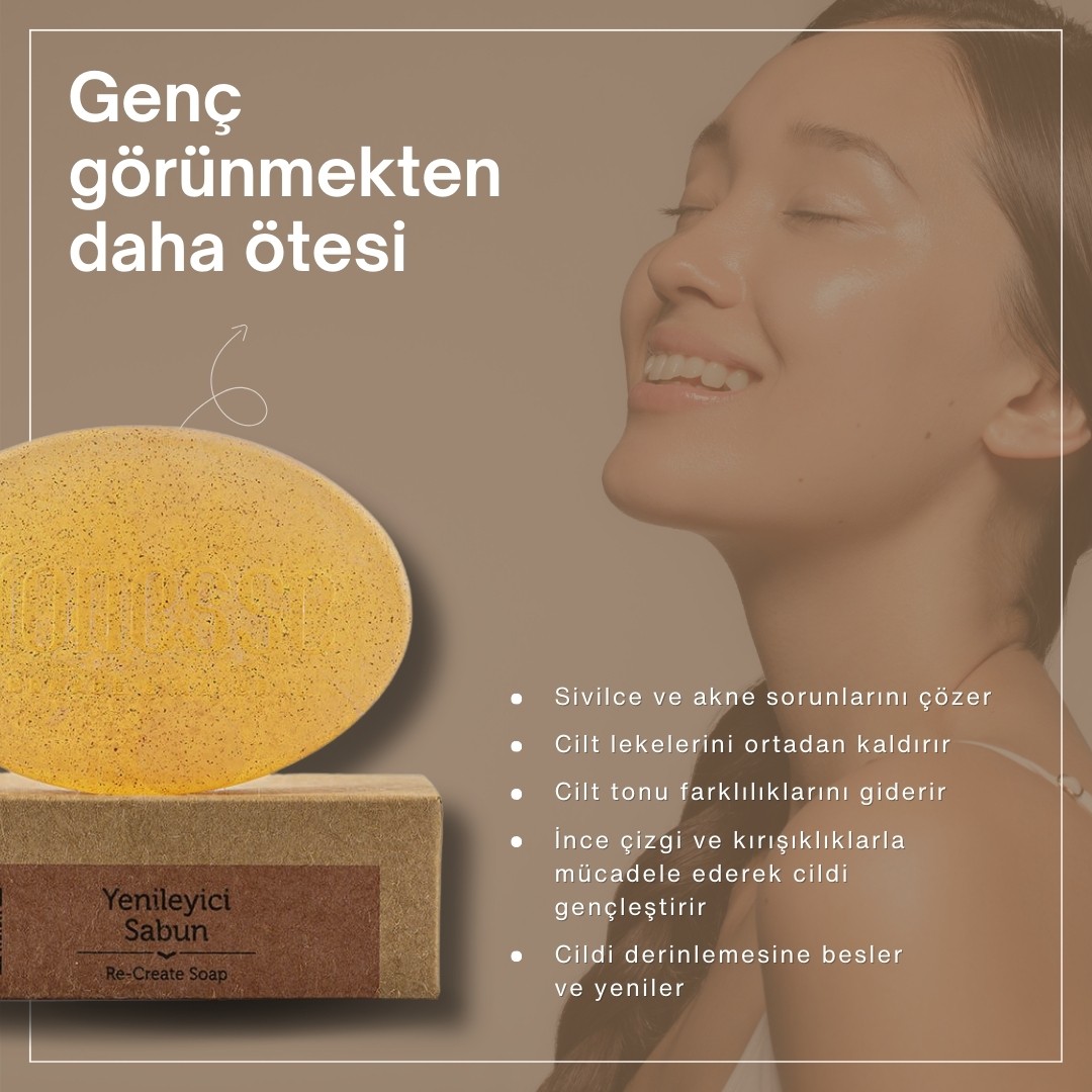 Doğal Yenileyici Reishi Mantarı Sabunu 90 gr - Anında Botoks Etkili, Kırışıklık, Sivilce ve Cilt Lekeleri Karşıtı, Antioksidan Destekli