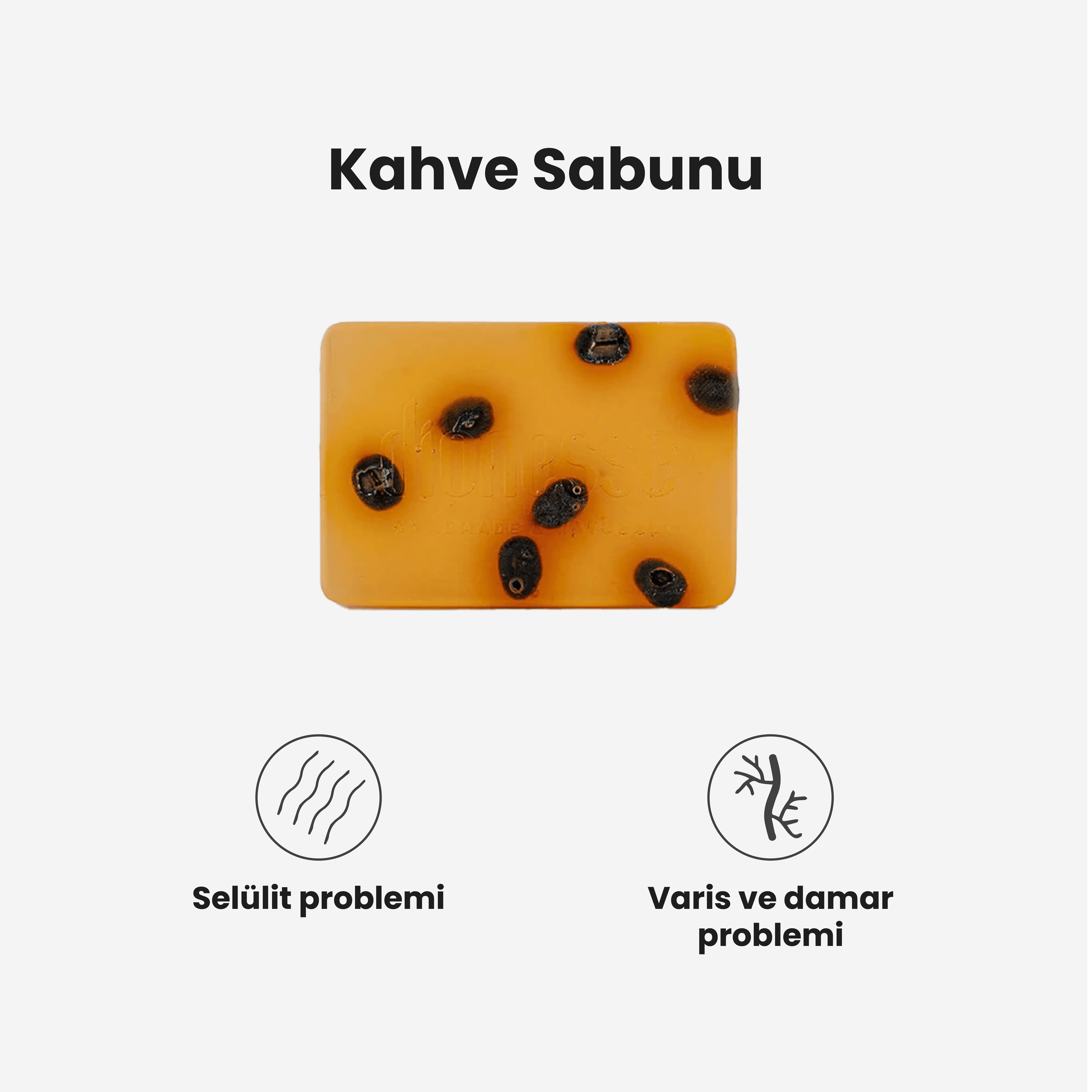 Kahve Sabunu %100 Doğal El Yapımı Vegan Derinlemesine Temizlik Doğal Peeling