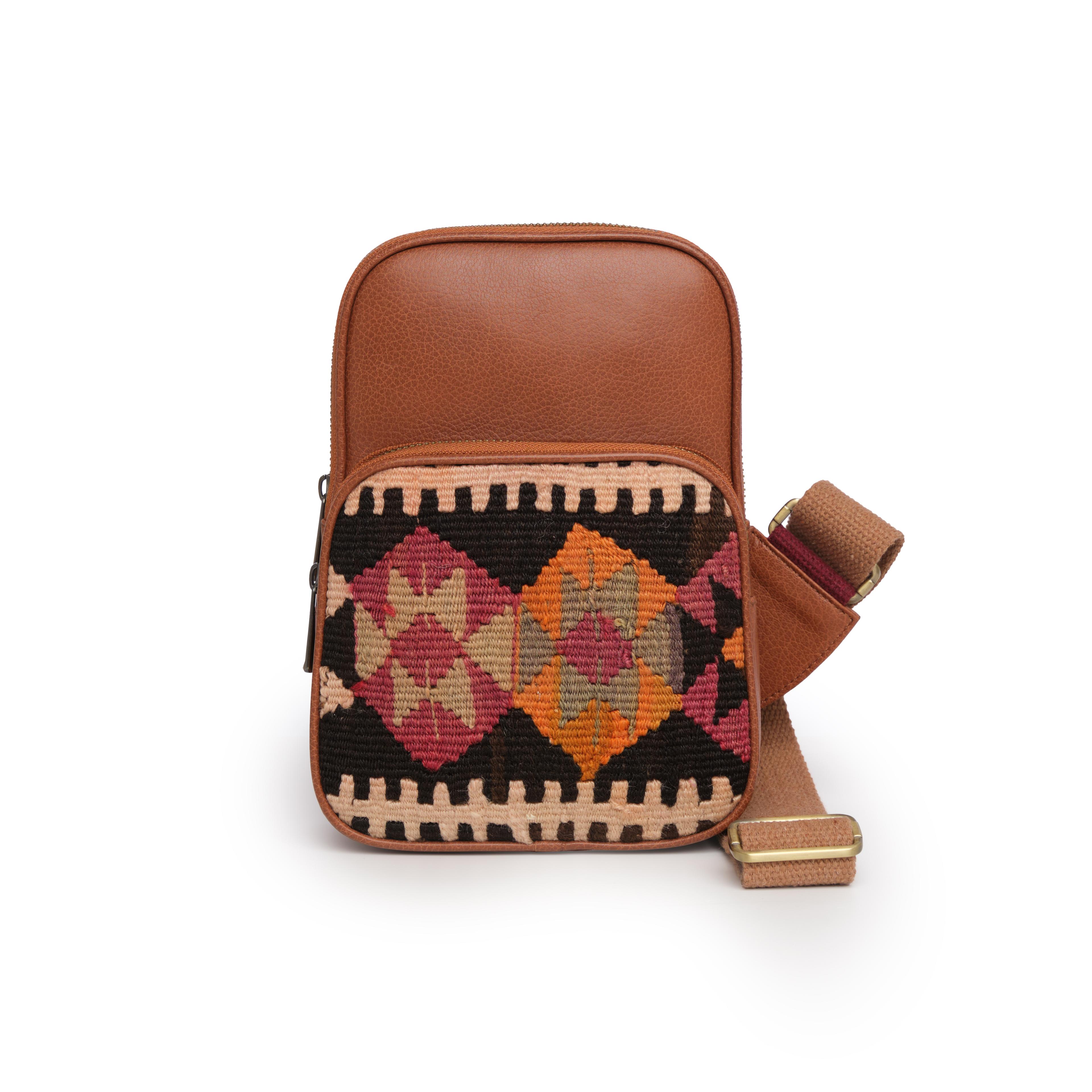 TheNonaStore Freebag, El Yapımı Kilim Wheat Bel Çantası