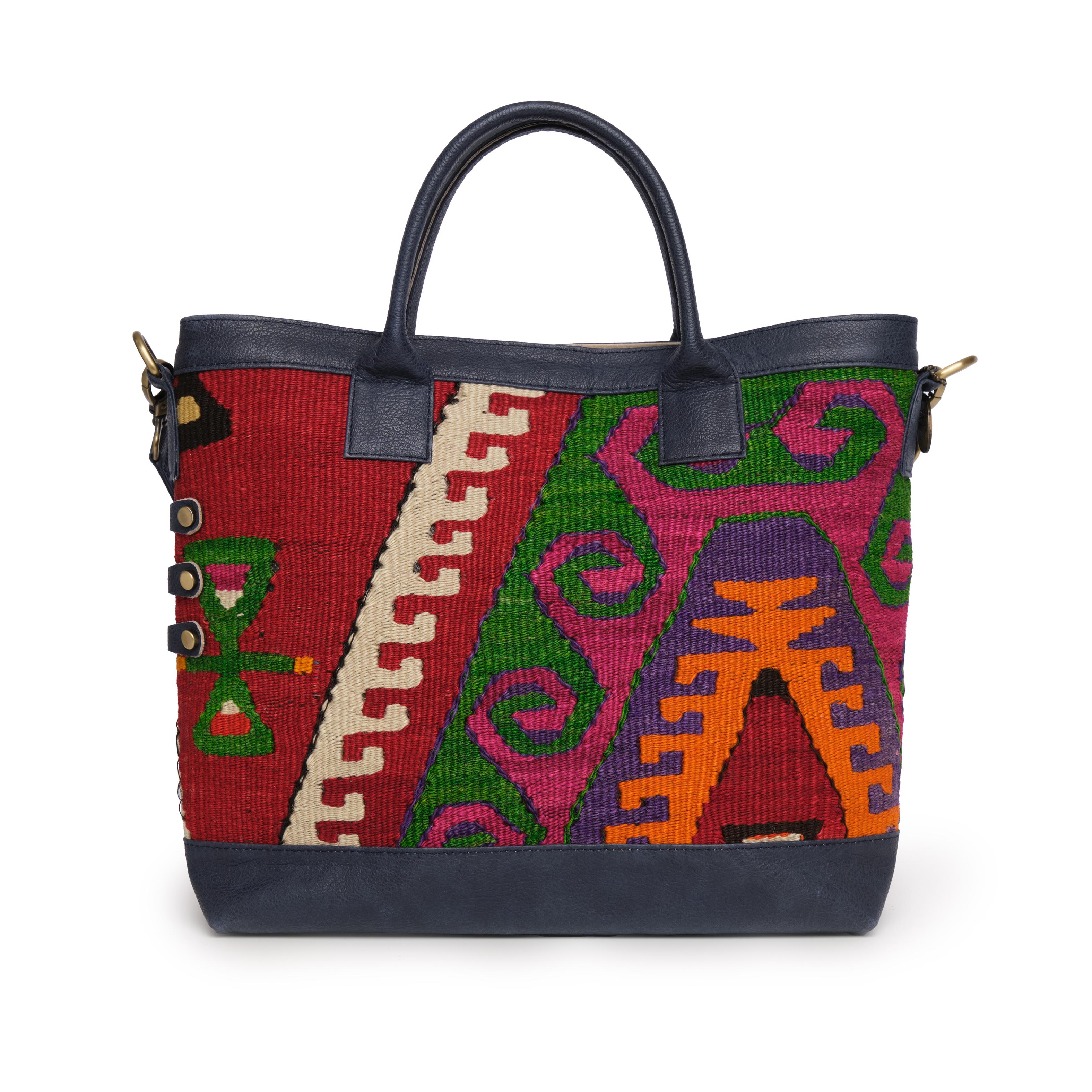 TheNonaStore Tote Çanta, El Yapımı Kilim Anatolia Boho Çanta