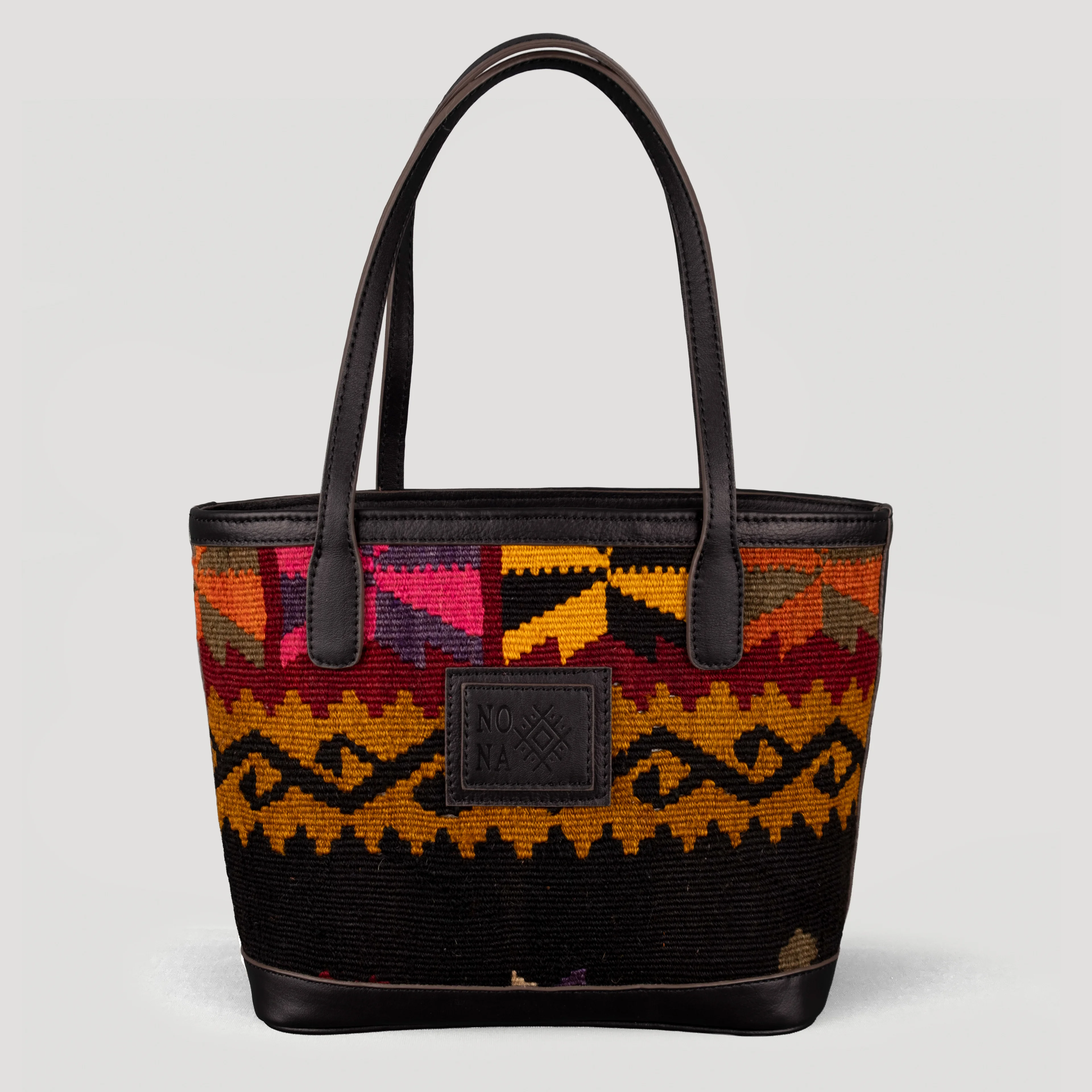 Tilki TheNonaStore Tote Çanta, El Yapımı Antika Kilim Boho Çanta Mini