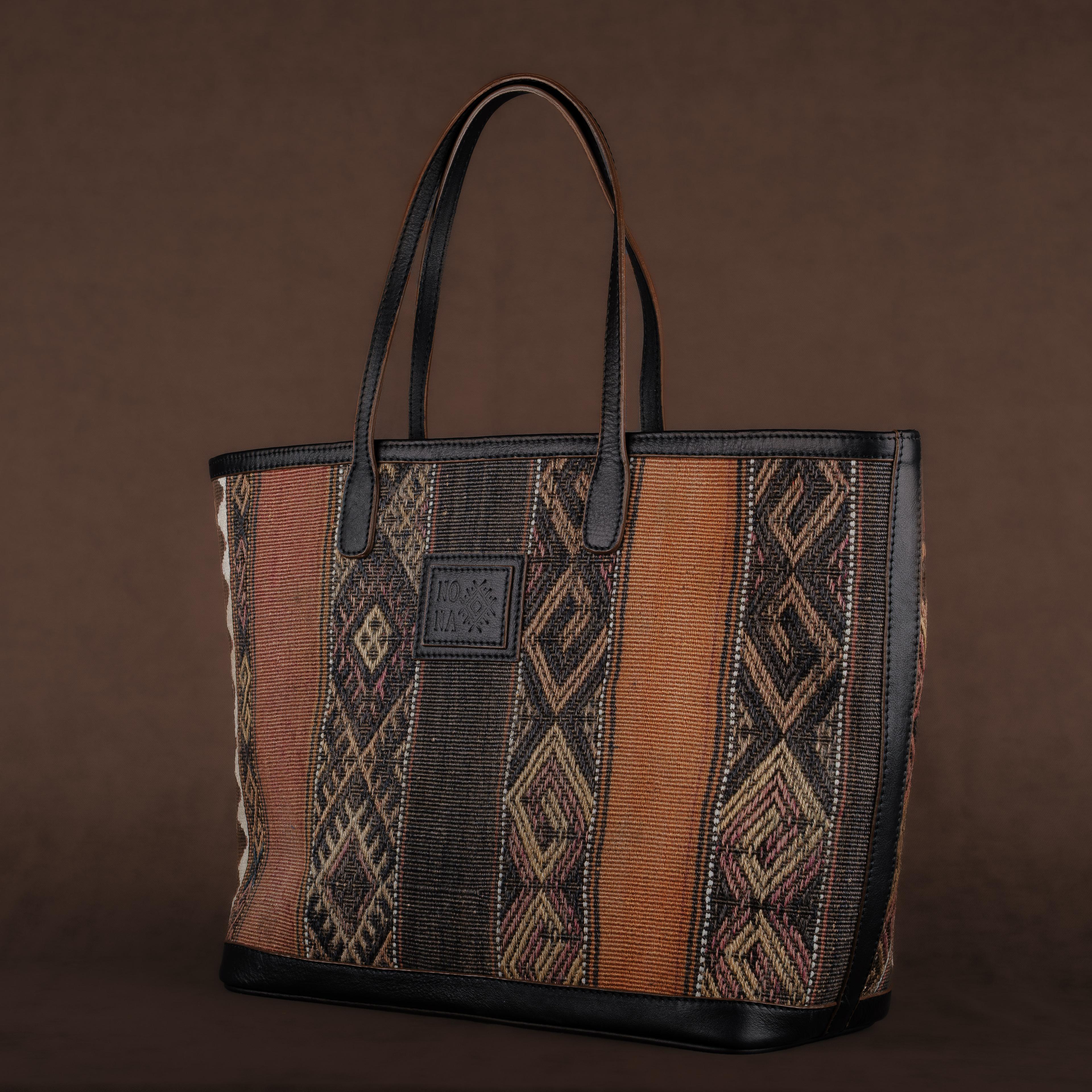 Conqueror Large Tote Bag, Handmade Antique Kilim Boho Bag