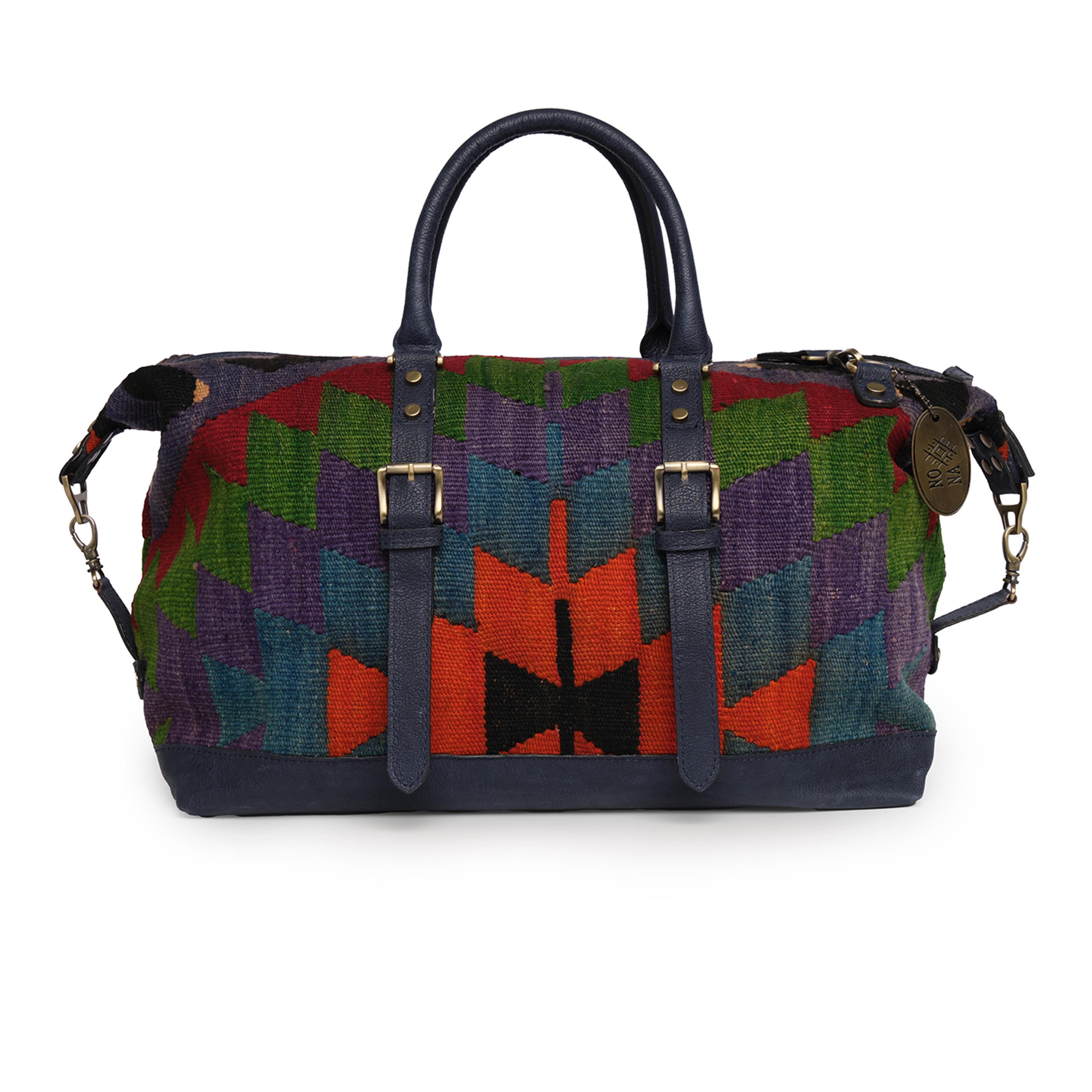 TheNonaStore Handmade Dark Weekender Boho Bag, Unisex Bag