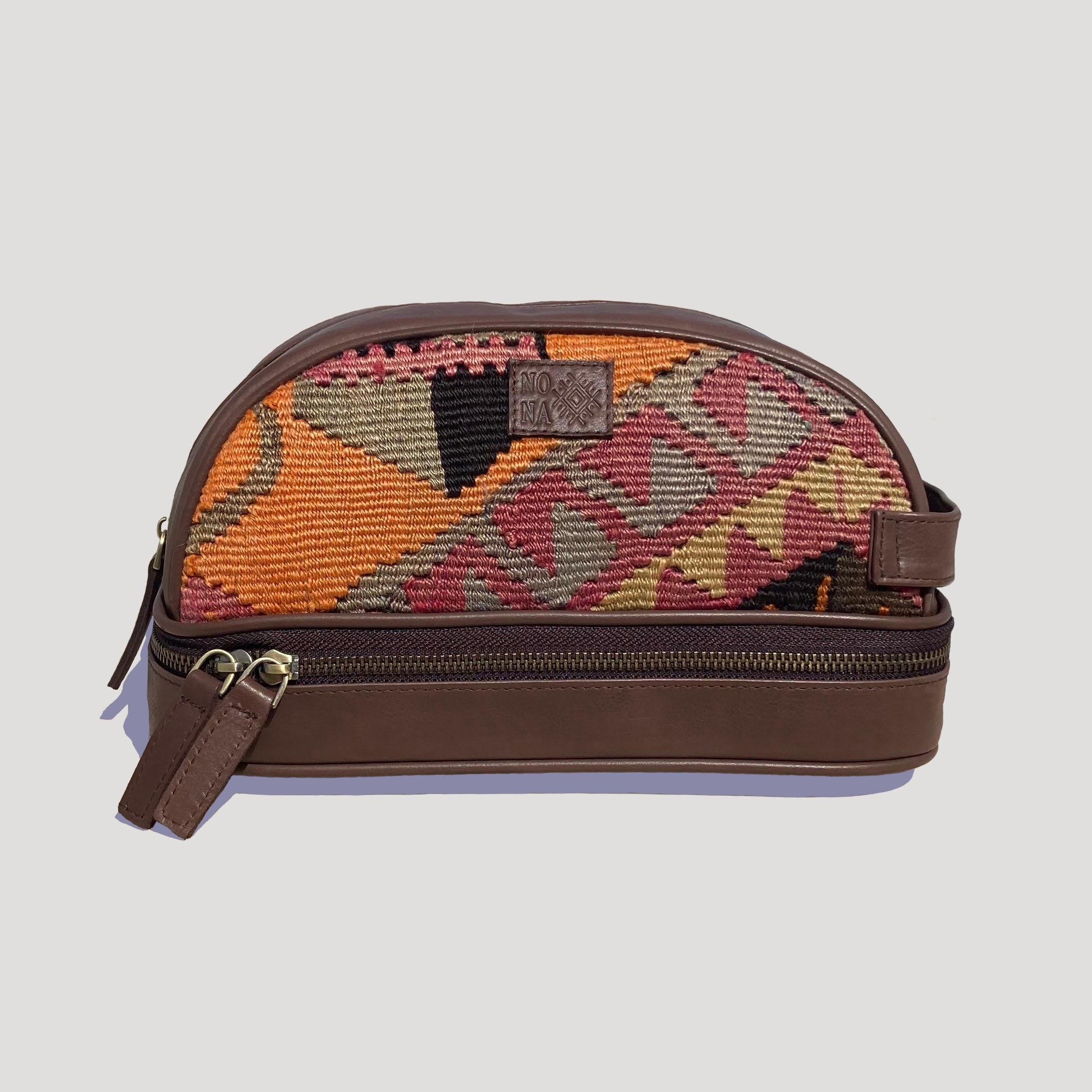 TheNonaStore Nature Dopp Kit, El Yapımı Kilim Boho Makyaj Çantası