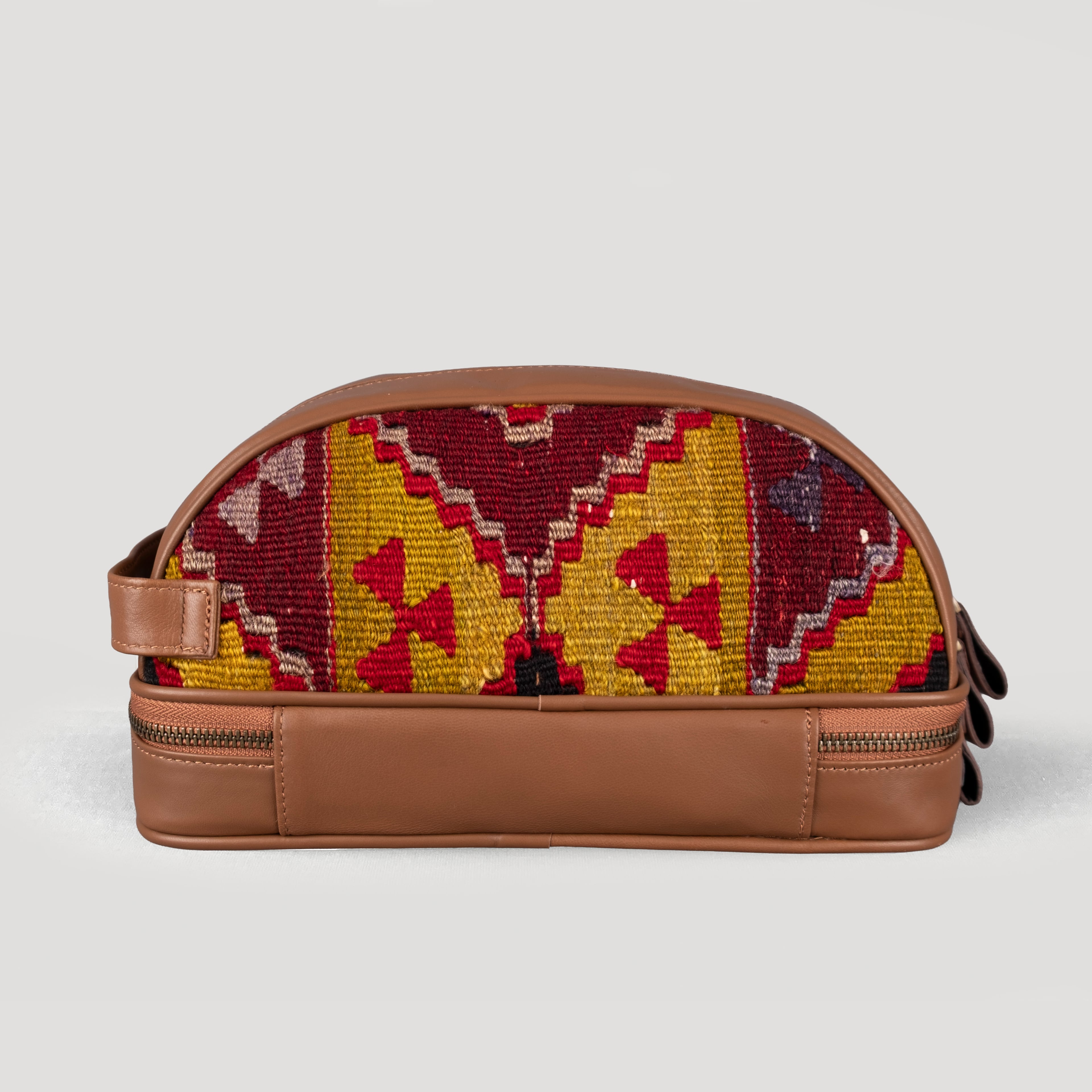 Flama Dopp Kit, El Yapımı Kilim Boho Makyaj Çantası TheNonaStore