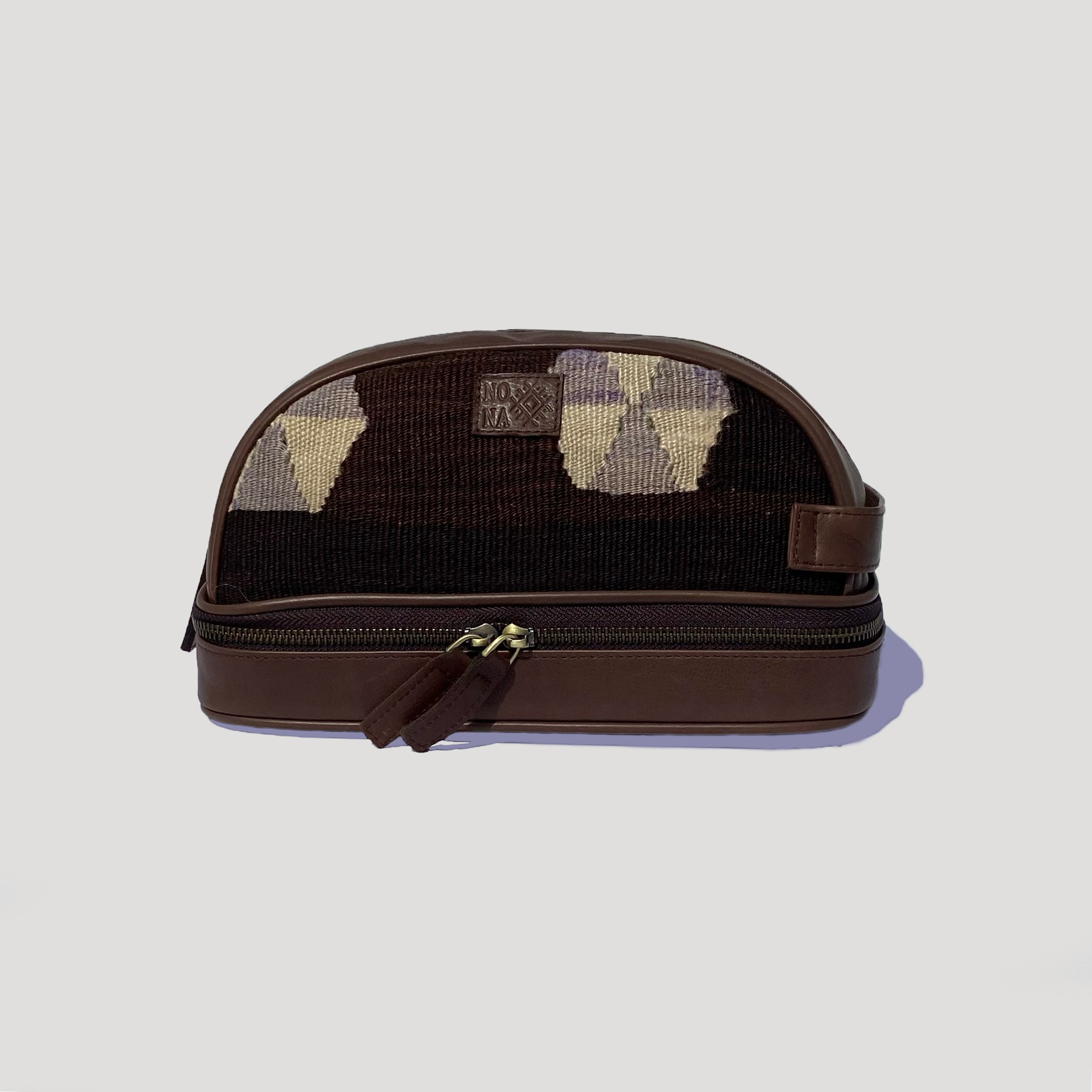 Grey Sun Dopp Kit, El Yapımı Kilim Boho Makyaj Çantası TheNonaStore