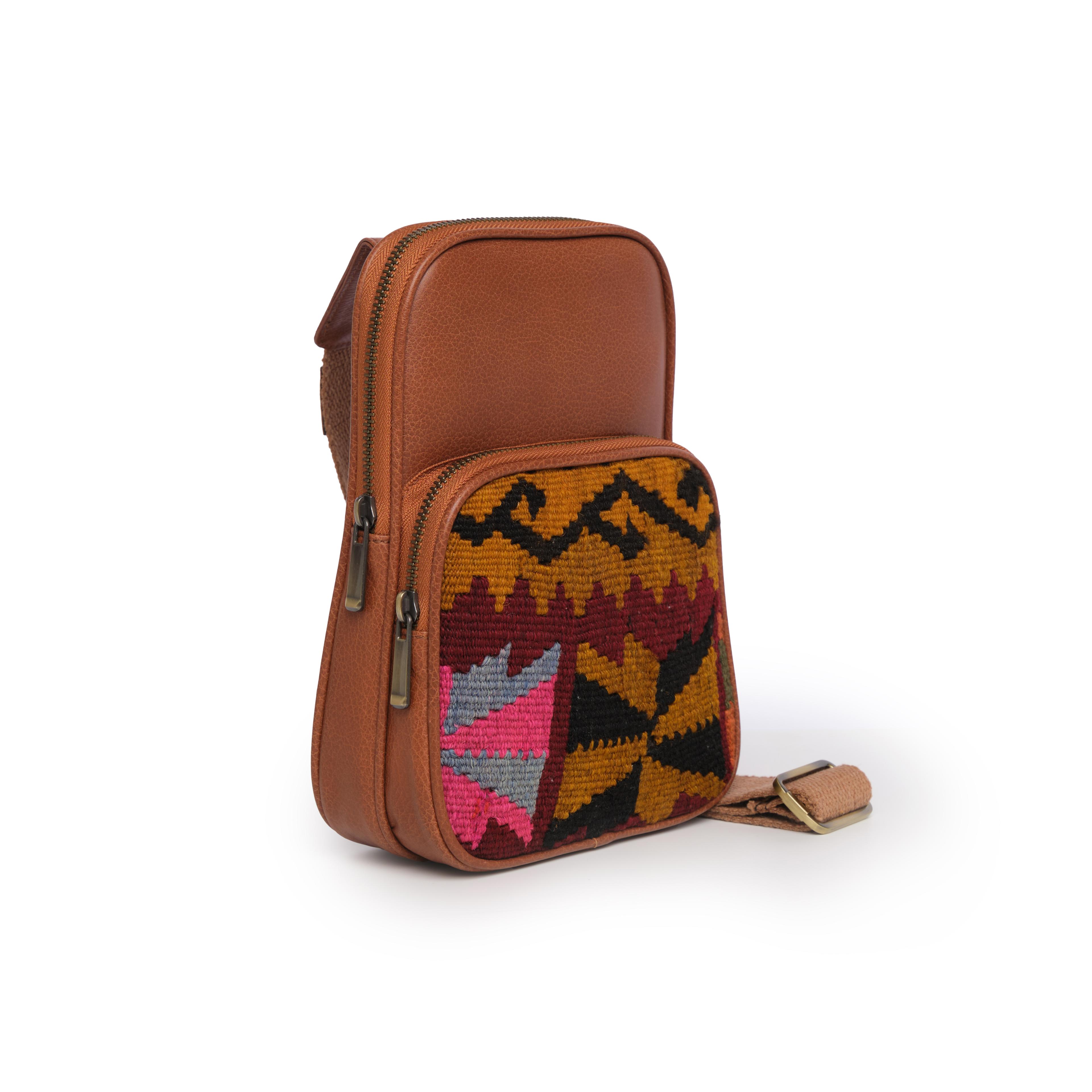 TheNonaStore Freebag, El Yapımı Kilim Cortado Bel Çantası