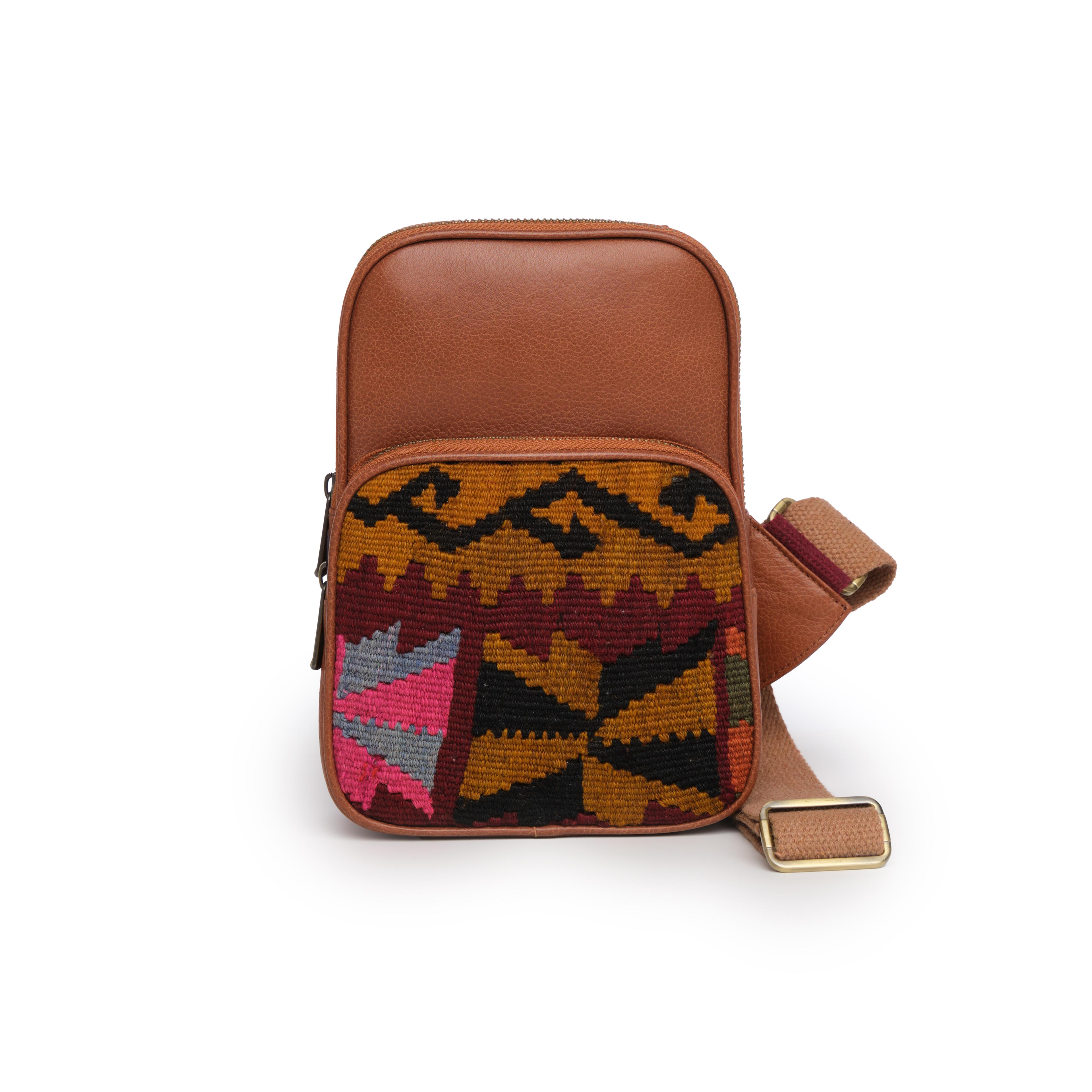 TheNonaStore Freebag, El Yapımı Kilim Cortado Bel Çantası