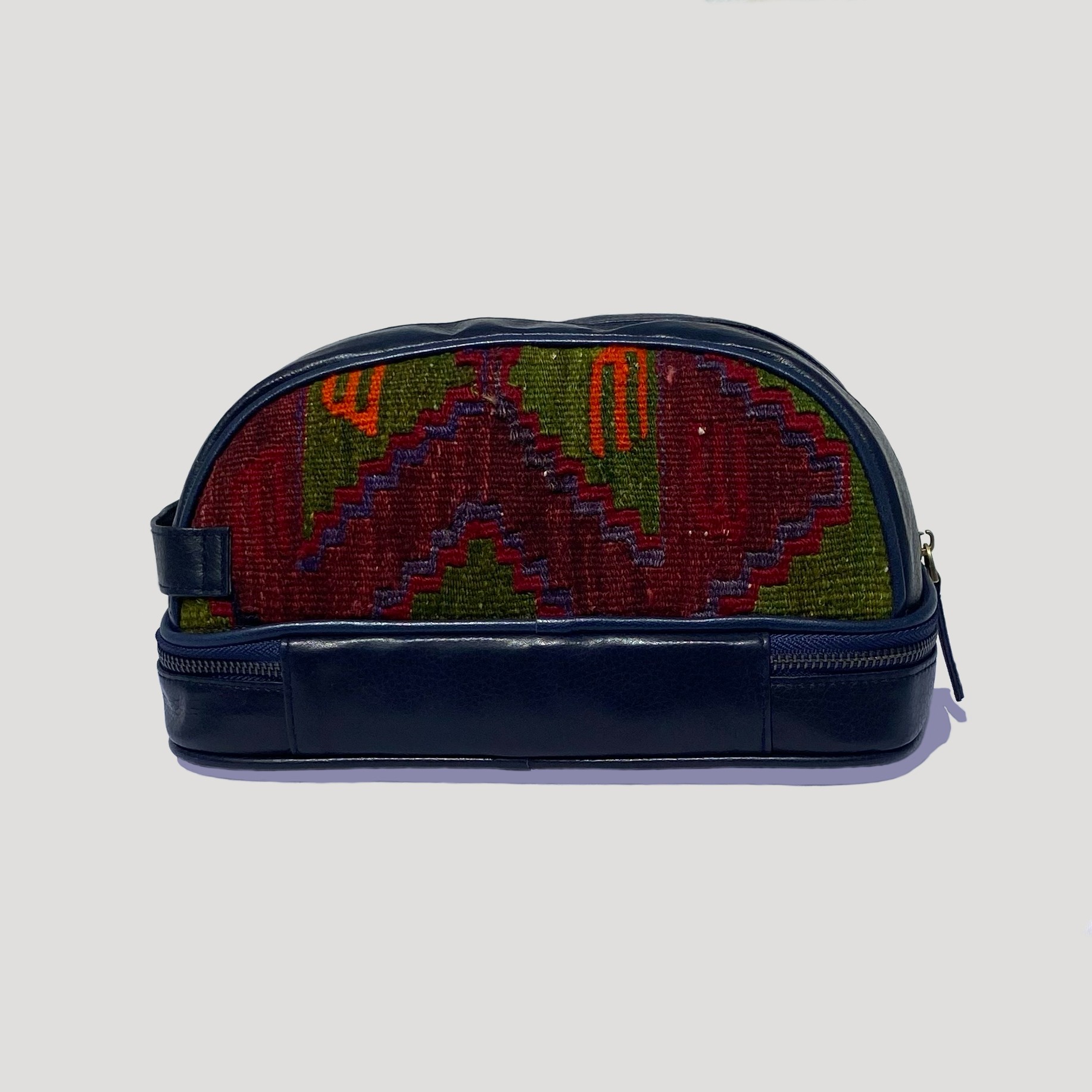 TheNonaStore Sapphire Dopp Kit, El Yapımı Kilim Boho Makyaj Çantası