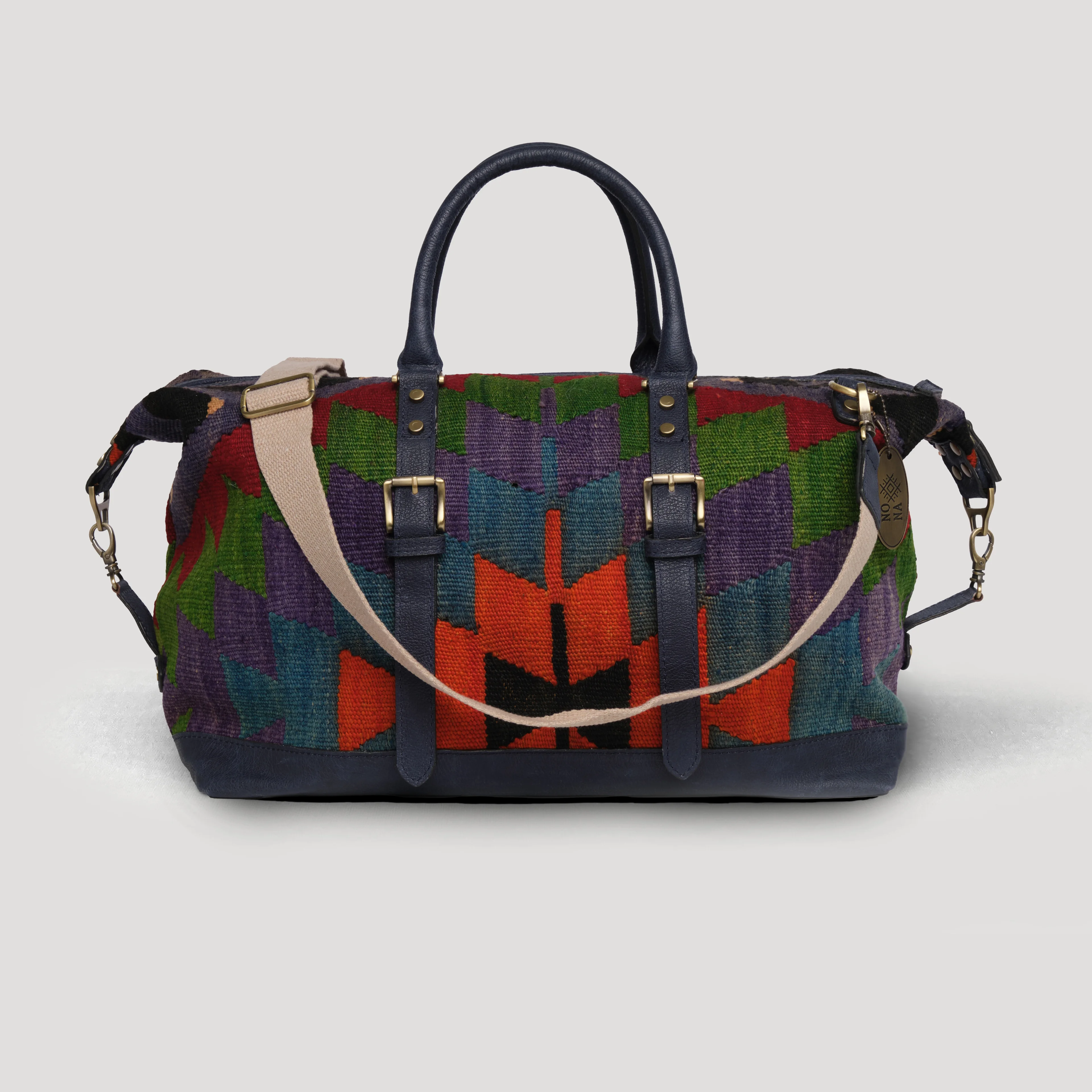 TheNonaStore Handmade Dark Weekender Boho Bag, Unisex Bag