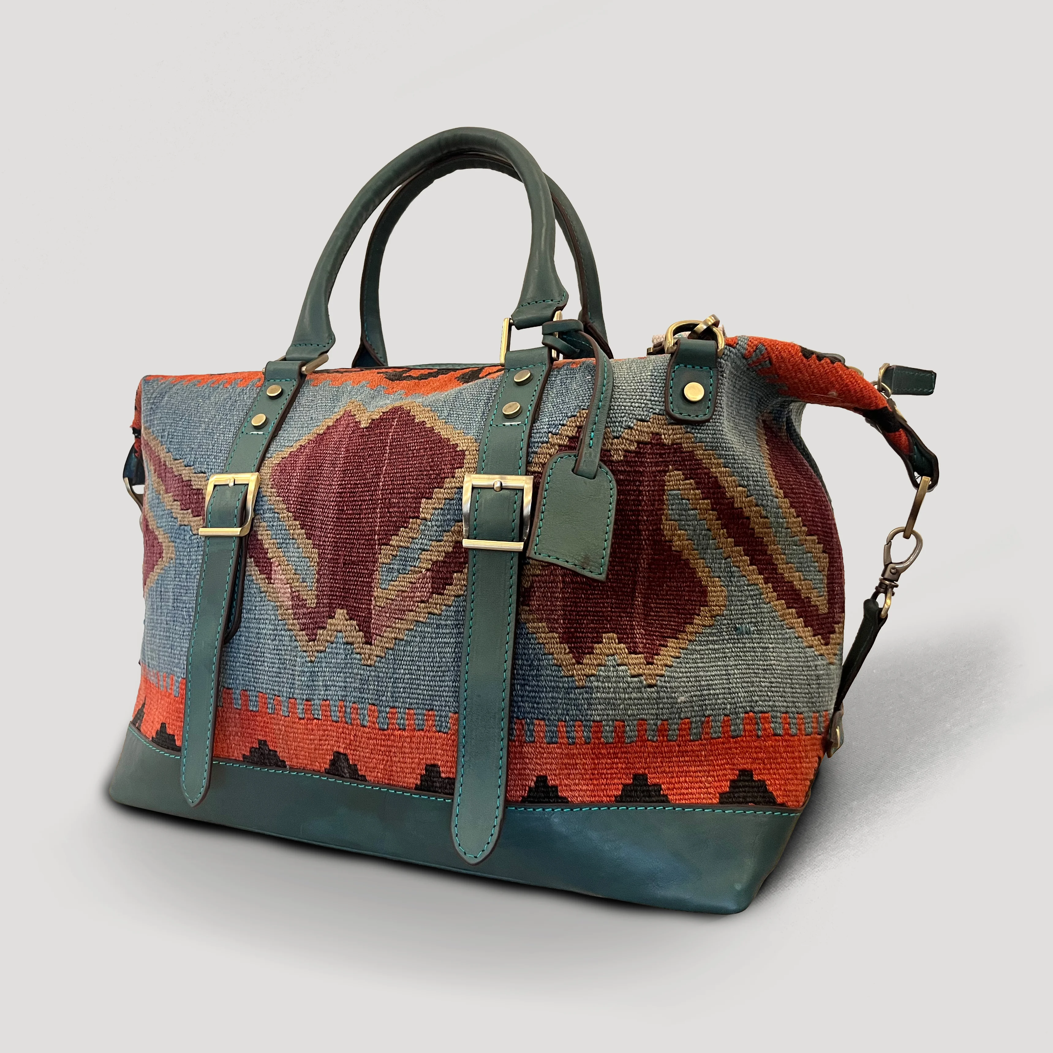 TheNonaStore River Handmade Weekender Boho Bag, Unisex Bag