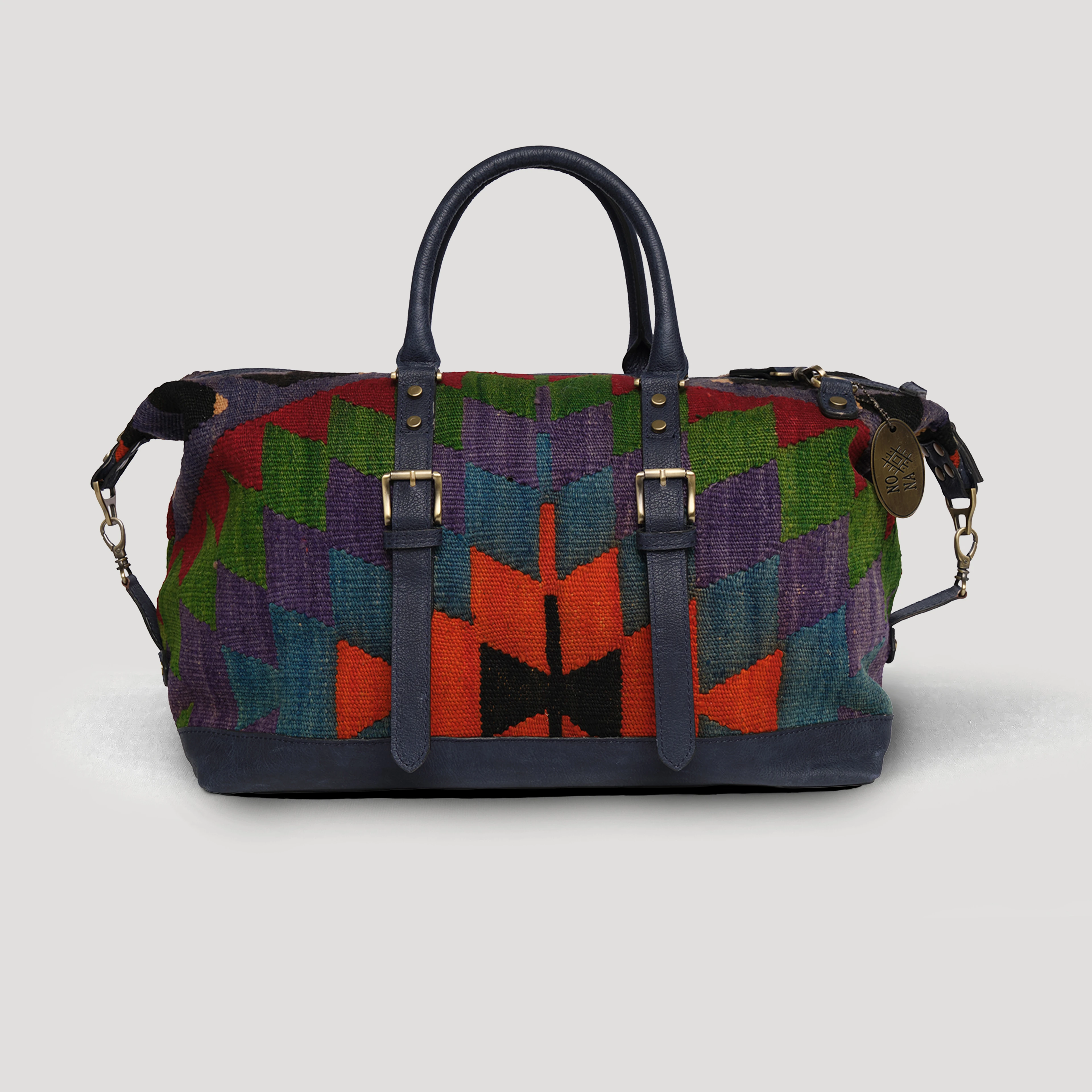 TheNonaStore Handmade Dark Weekender Boho Bag, Unisex Bag