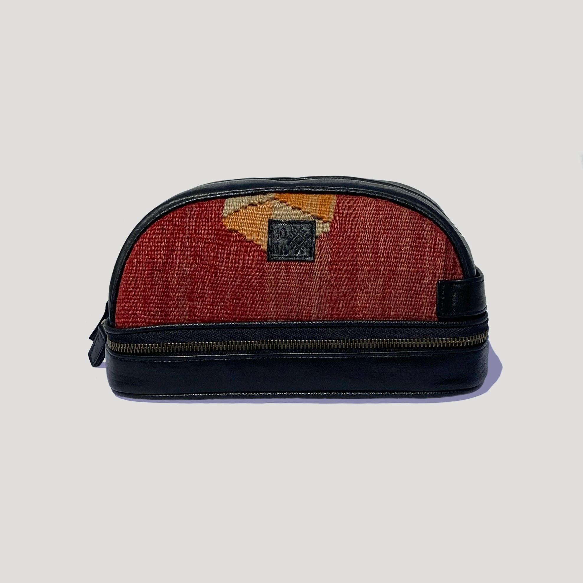 TheNonaStore Red Sun Dopp Kit, El Yapımı Kilim Boho Makyaj Çantası