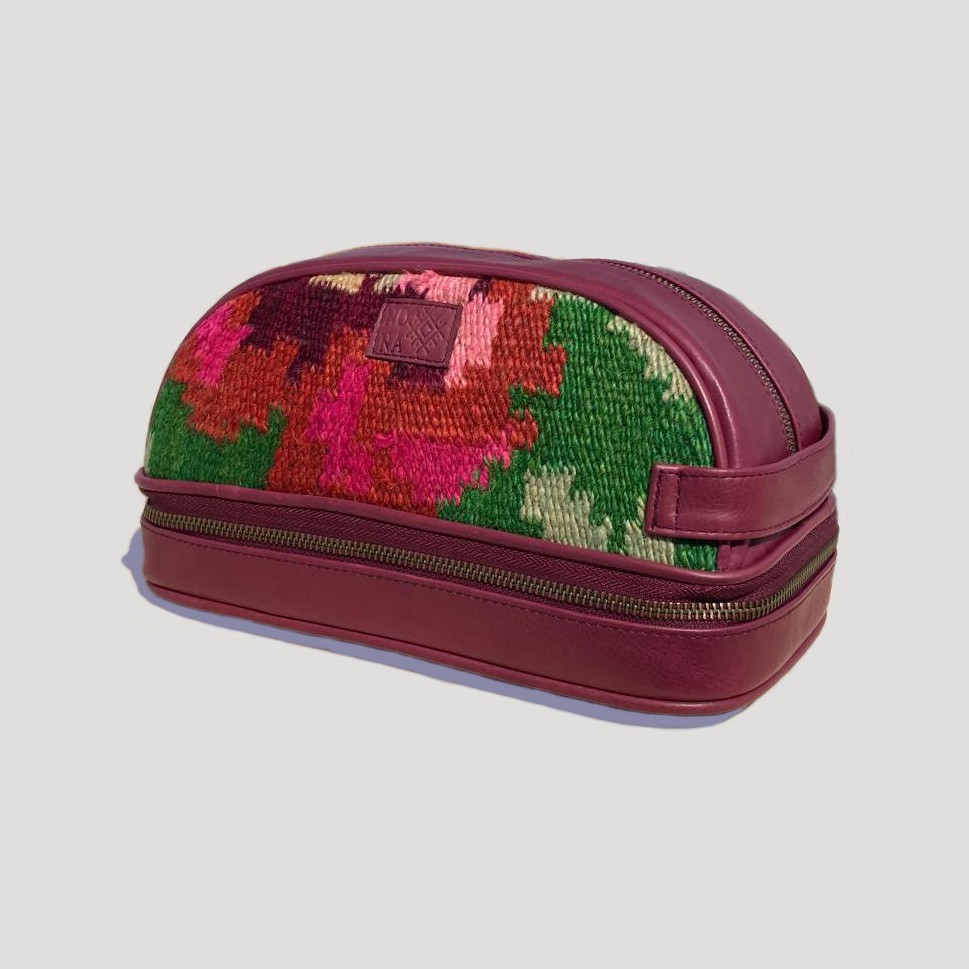 TheNonaStore Bloom Dopp Kit, El Yapımı Kilim Boho Makyaj Çantası