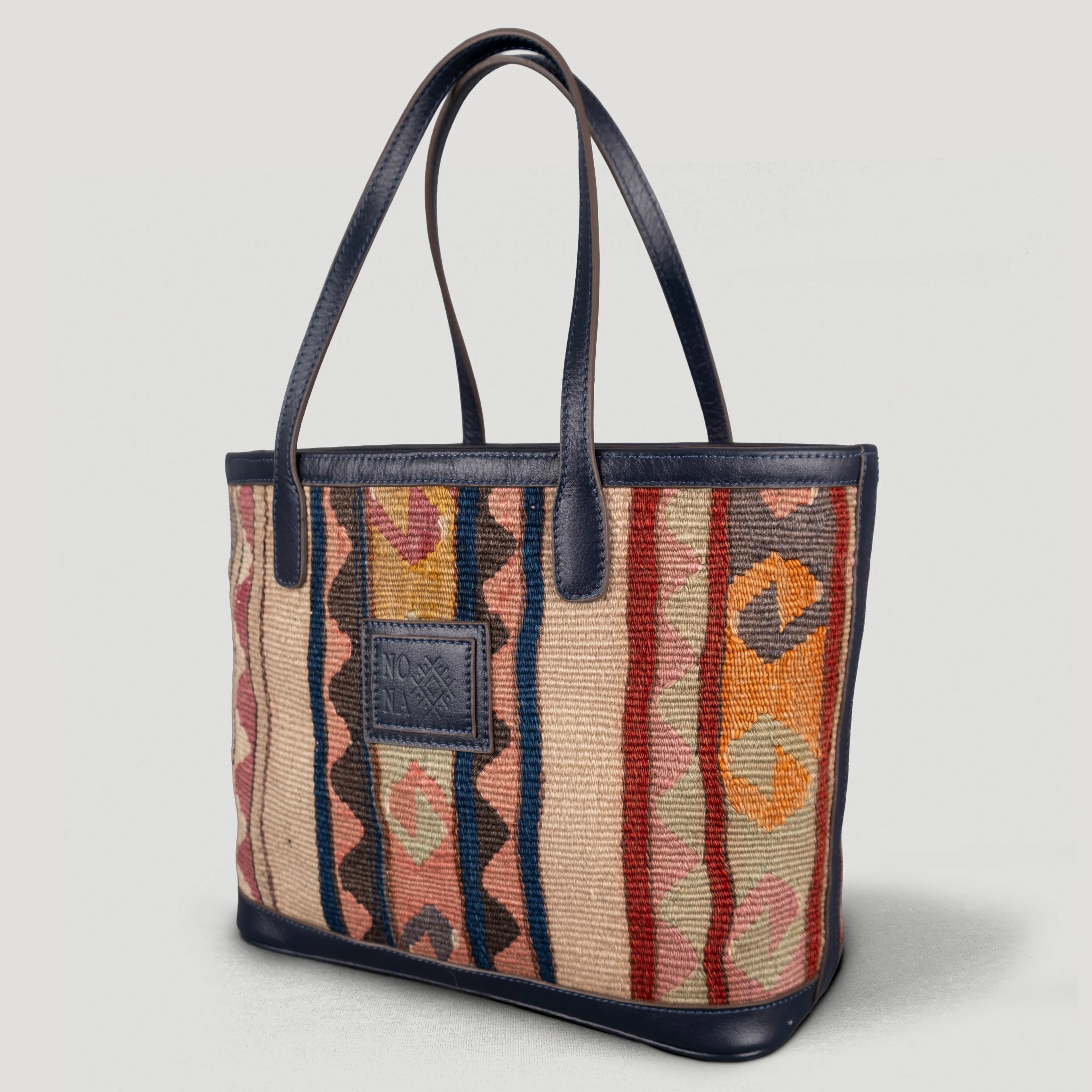 Jupyter TheNonaStore Tote Çanta, El Yapımı Antika Kilim Boho Çanta Midi