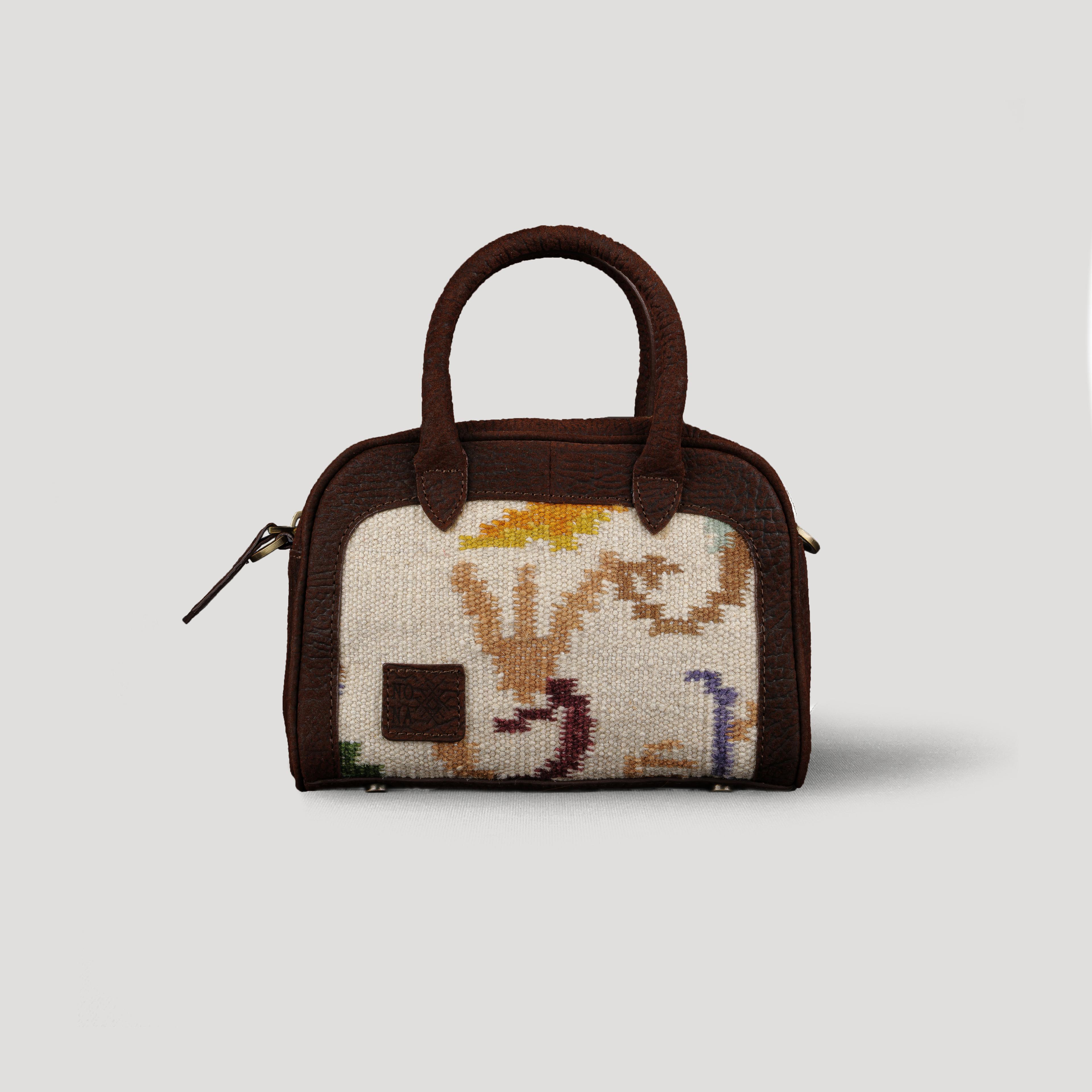 Deer El Yapımı Antika Kilim Çanta, TheNonaStore Boho Mini Tote Çanta
