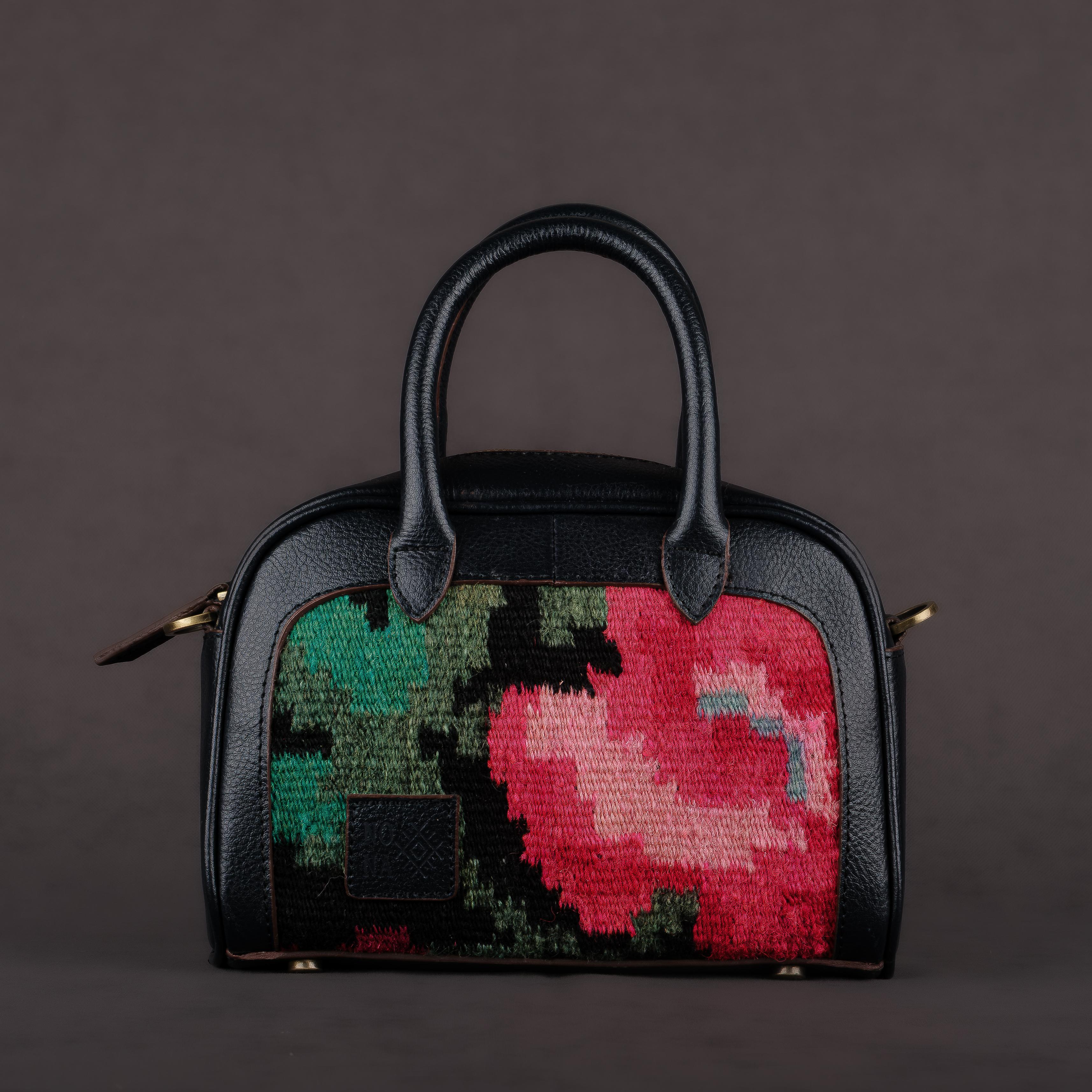 Night TheNonaStore El Yapımı Antika Kilim Çanta, Boho Mini Tote Çanta