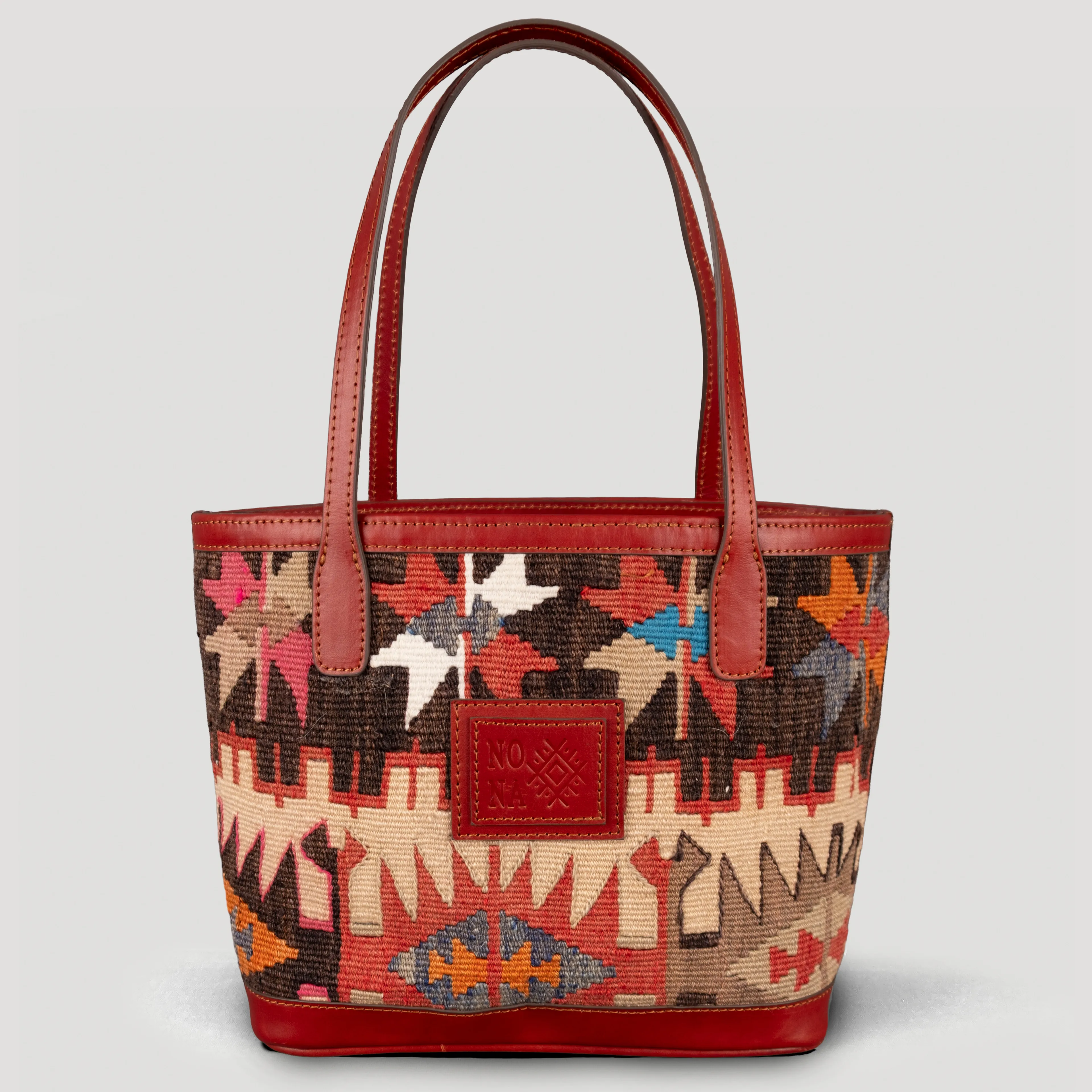 Sema TheNonaStore Tote Çanta, El Yapımı Antika Kilim Boho Çanta Mini