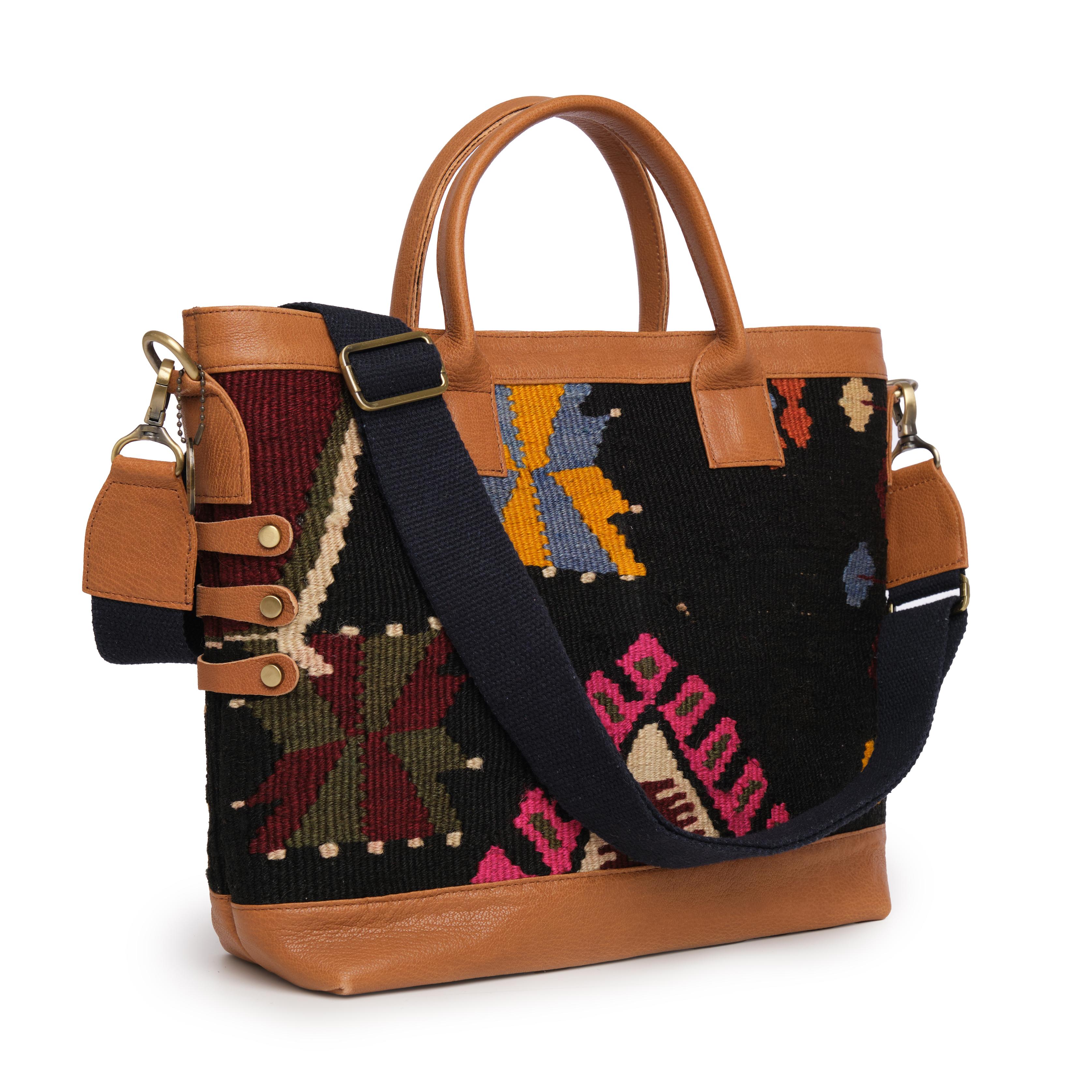 TheNonaStore Tote Bag, El Yapımı Kilim Gypsy Boho Çanta