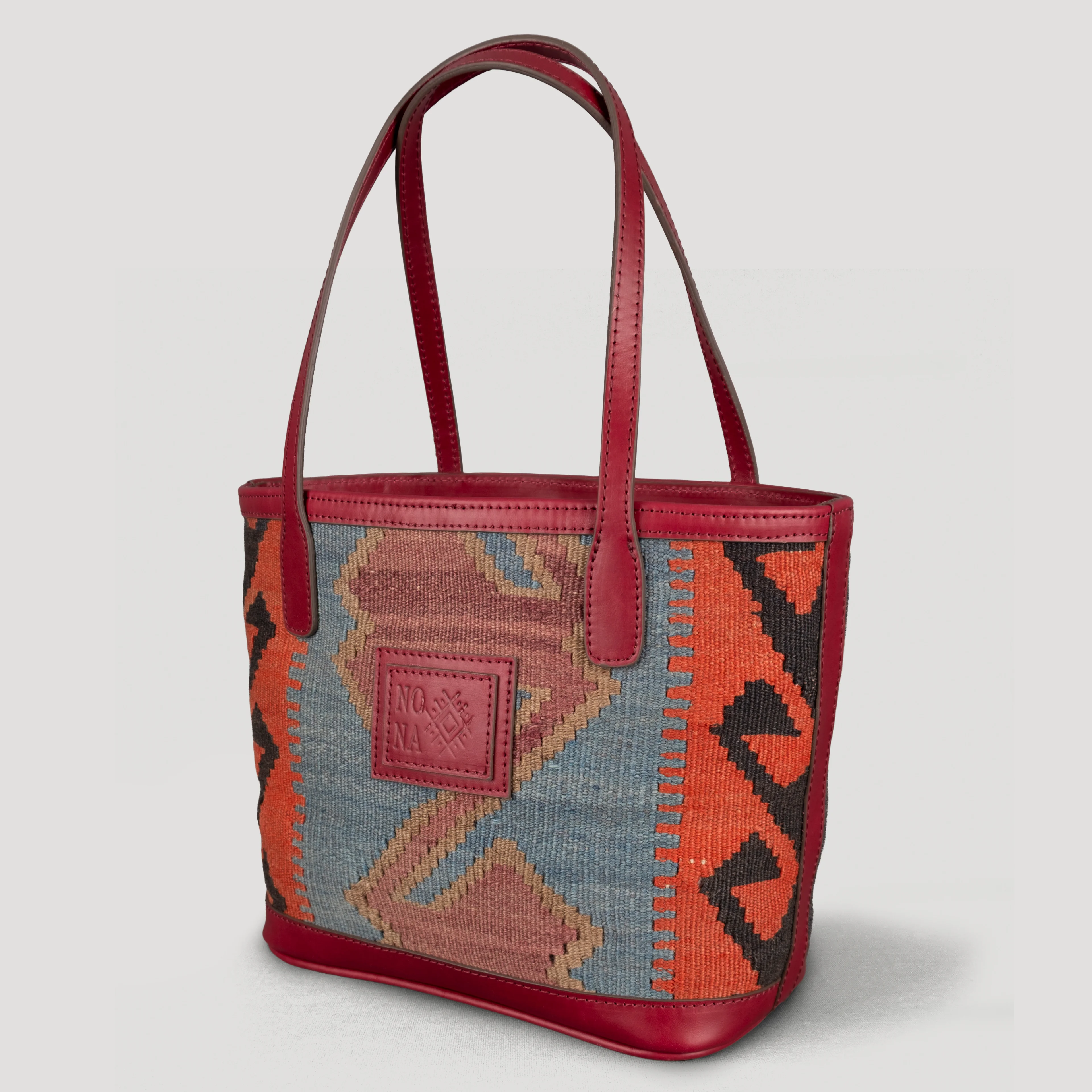 Altar TheNonaStore Tote Çanta, El Yapımı Antika Kilim Boho Çanta Mini
