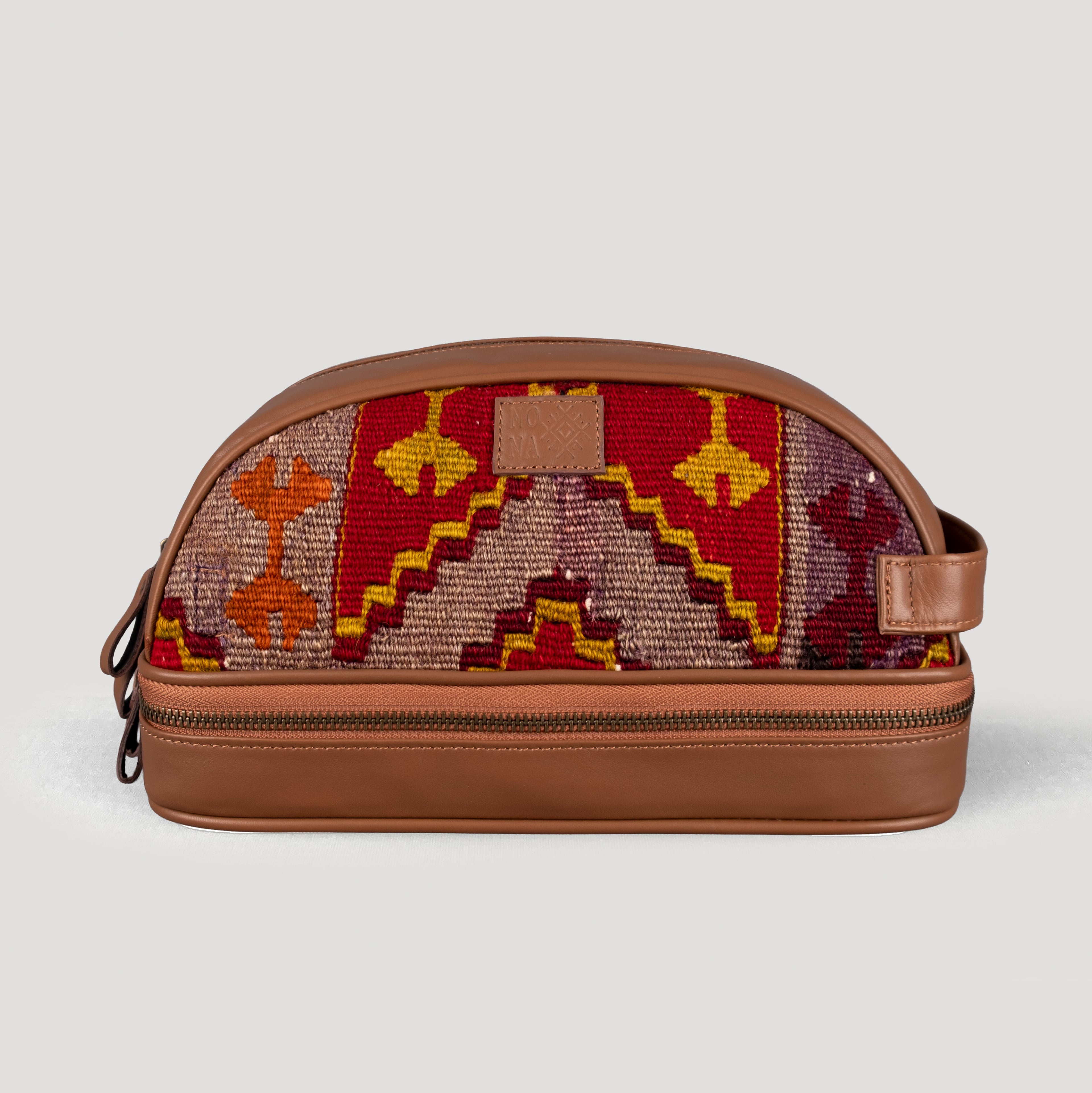 Flama Dopp Kit, El Yapımı Kilim Boho Makyaj Çantası TheNonaStore