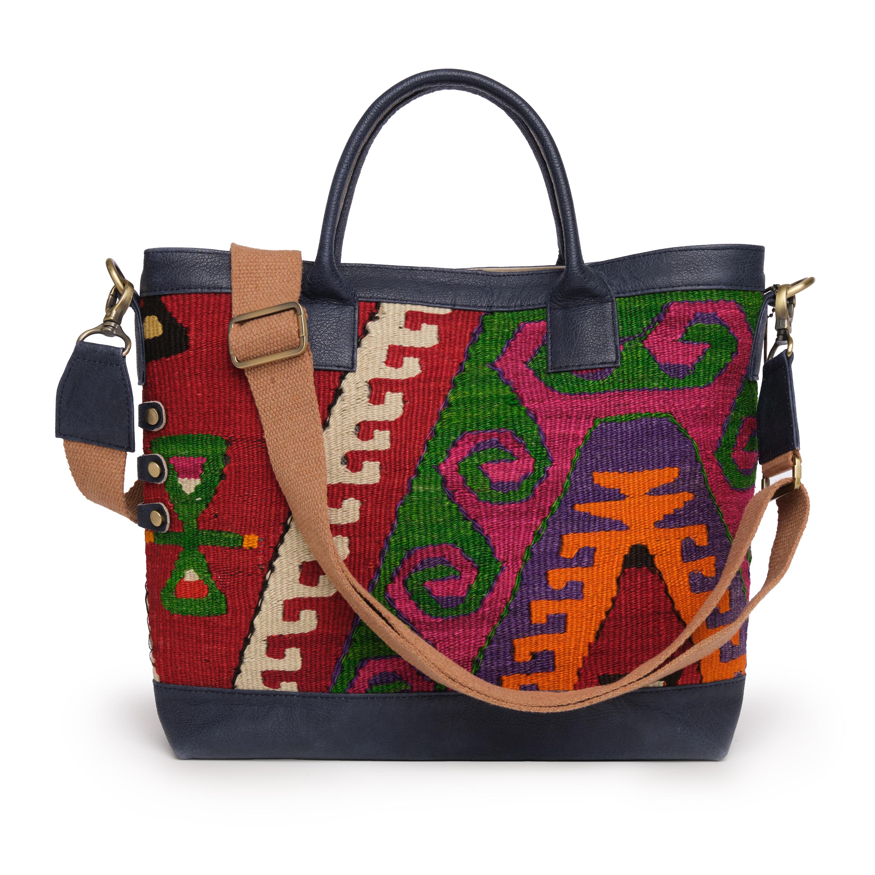 TheNonaStore Tote Çanta, El Yapımı Kilim Anatolia Boho Çanta