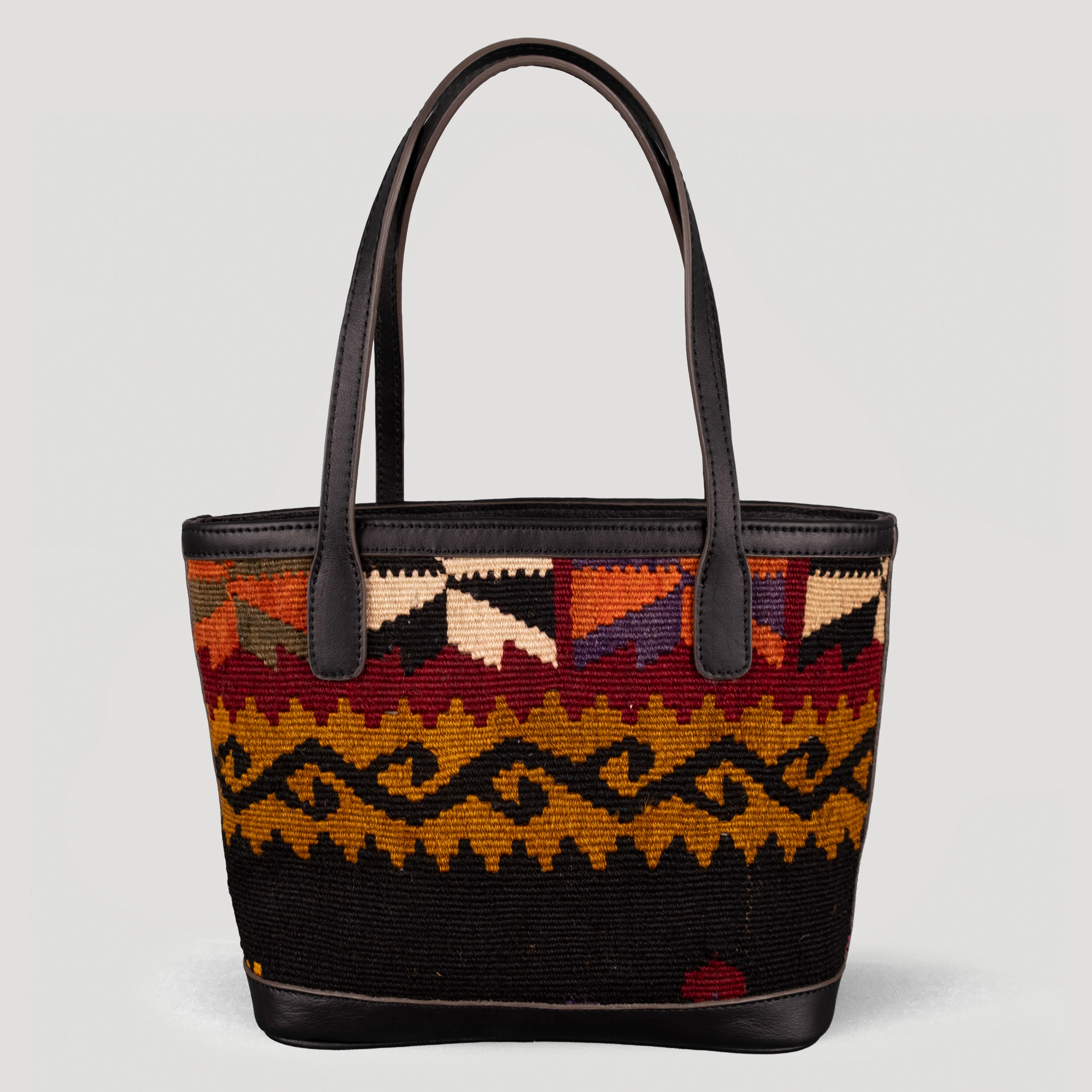 Tilki TheNonaStore Tote Çanta, El Yapımı Antika Kilim Boho Çanta Mini