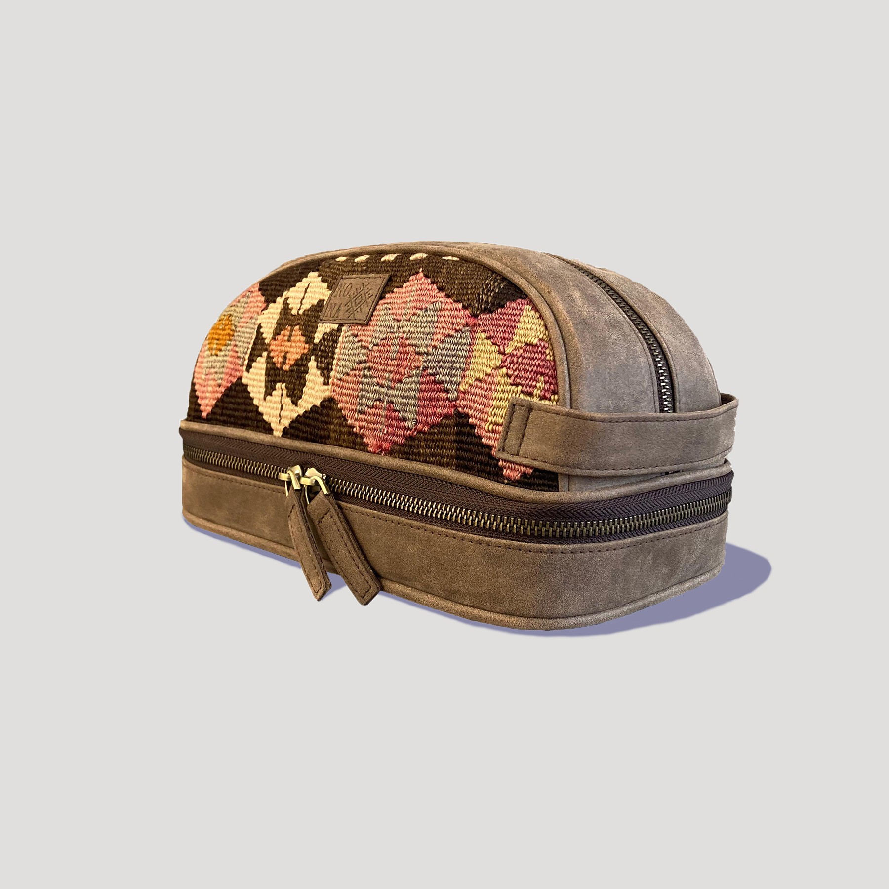 TheNonaStore Blessing Dopp Kit, El Yapımı Kilim Boho Makyaj Çantası