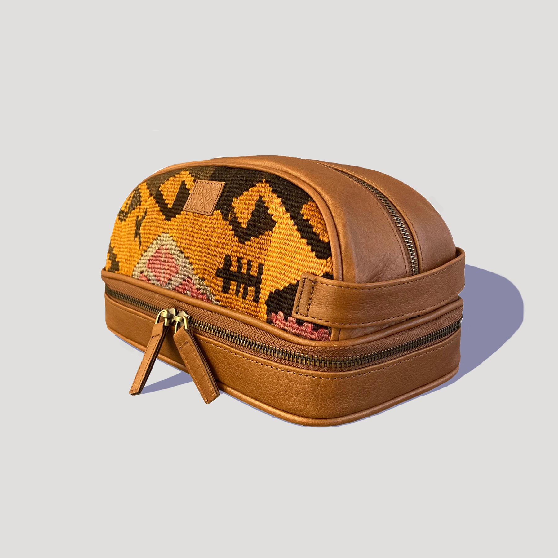 TheNonaStore Sun Dopp Kit, El Yapımı Kilim Boho Makyaj Çantası
