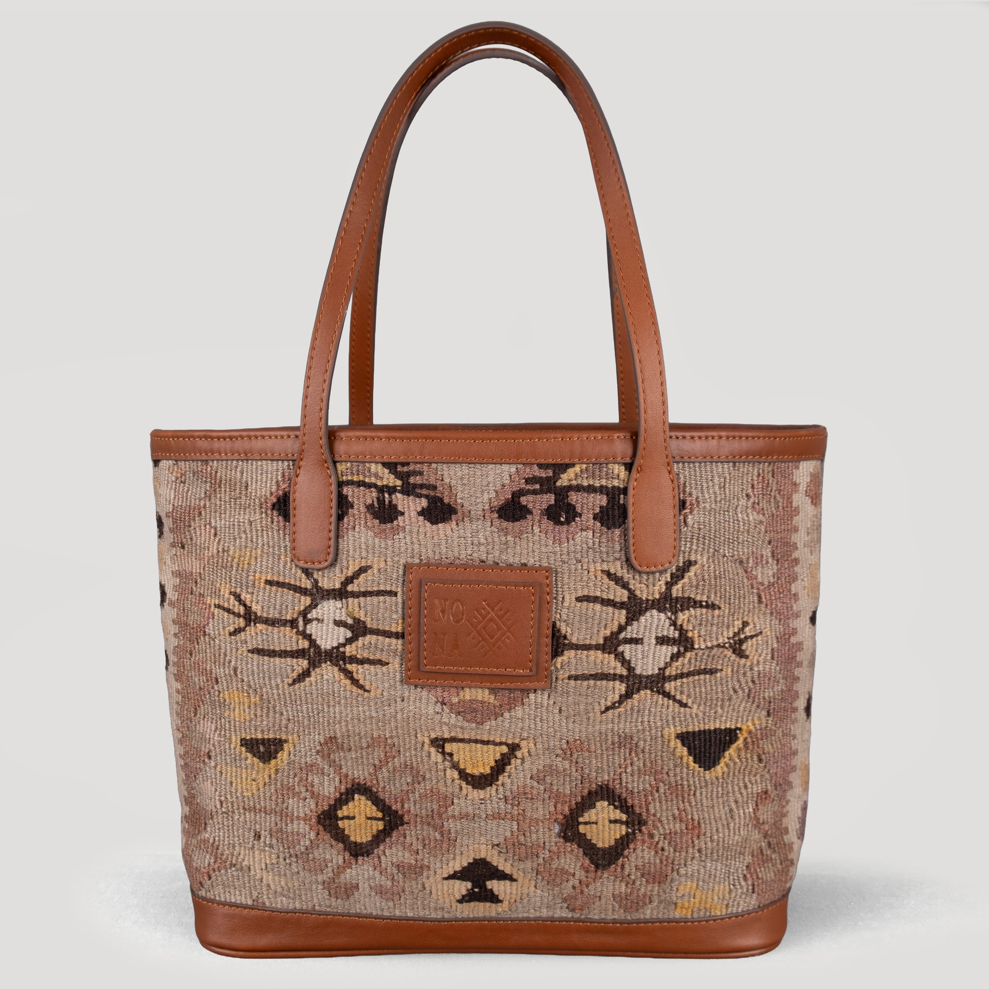 Gölge TheNonaStore Tote Çanta, El Yapımı Antika Kilim Boho Çanta Midi