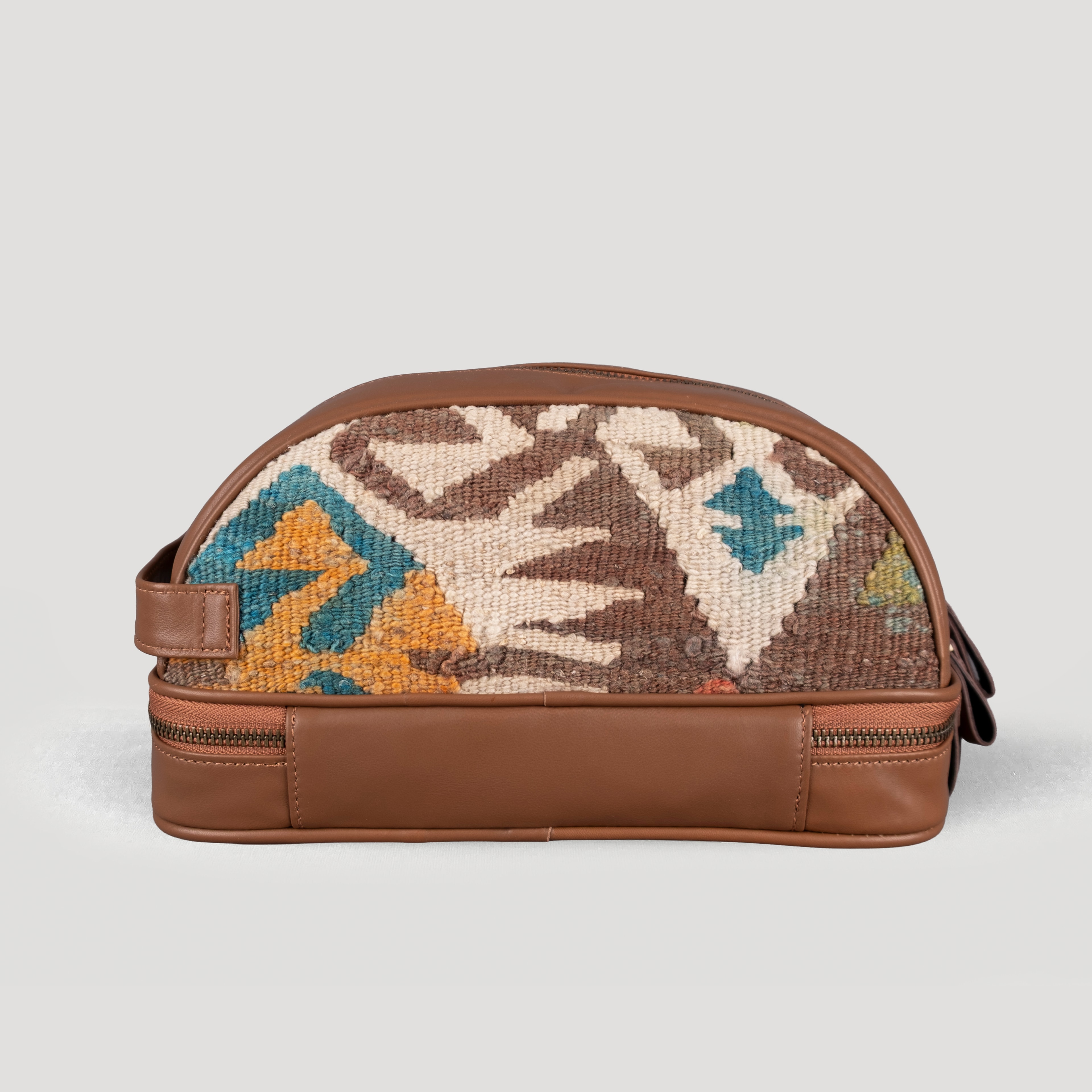 Doku Dopp Kit, El Yapımı Kilim Boho Makyaj Çantası TheNonaStore