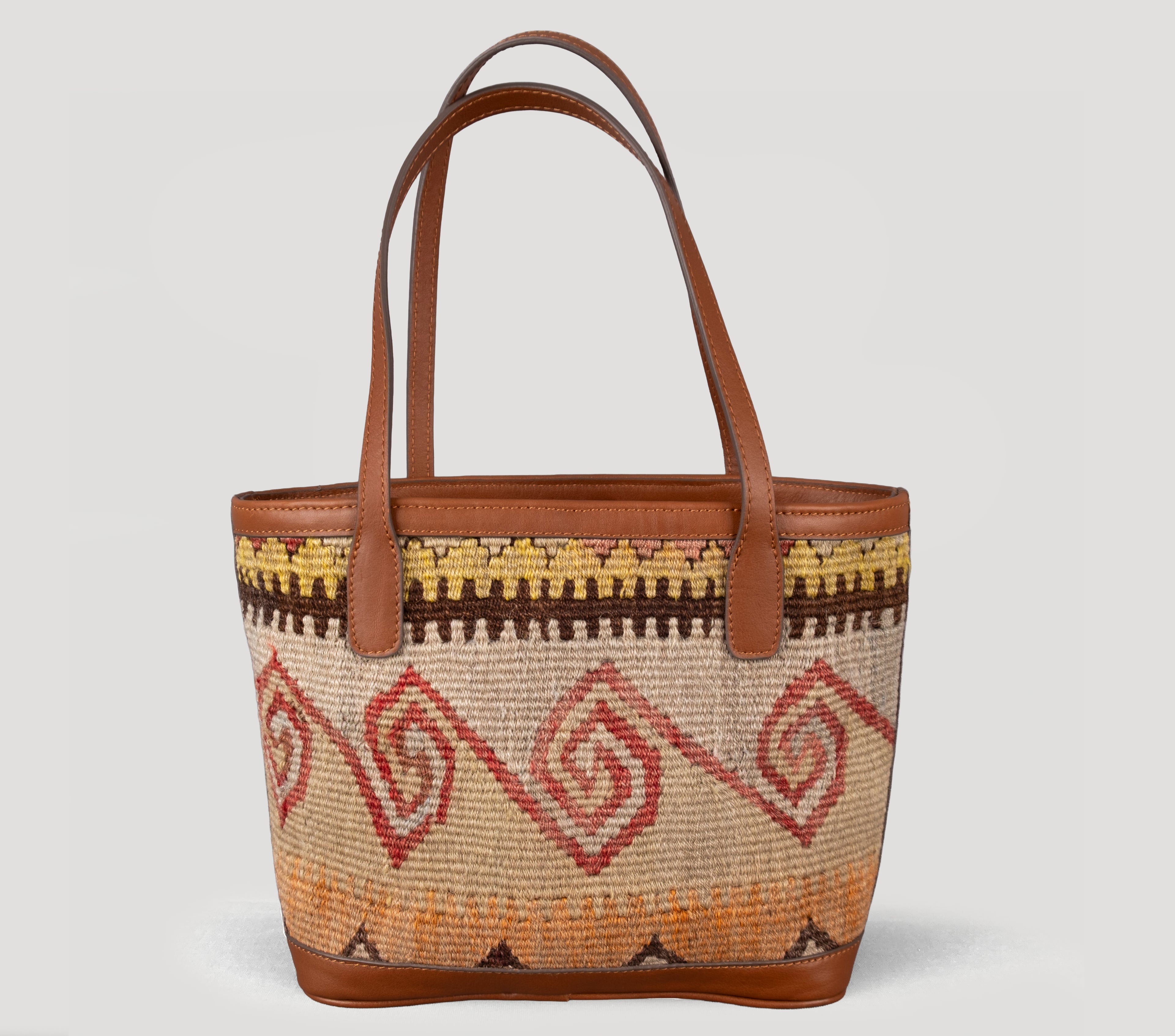 Hay TheNonaStore Tote Çanta, El Yapımı Antika Kilim Boho Çanta Mini