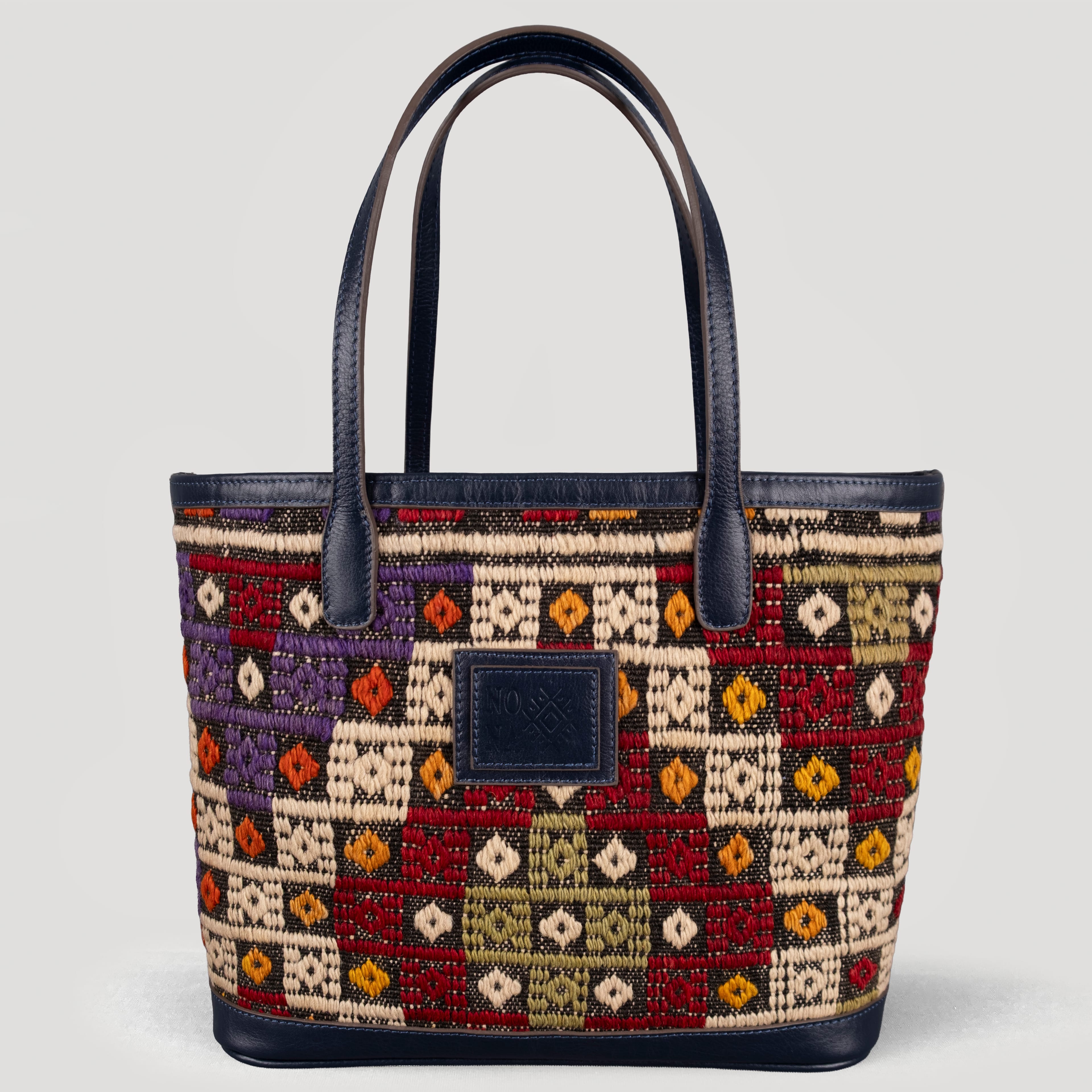Dama TheNonaStore Tote Çanta, El Yapımı Antika Kilim Boho Çanta Midi
