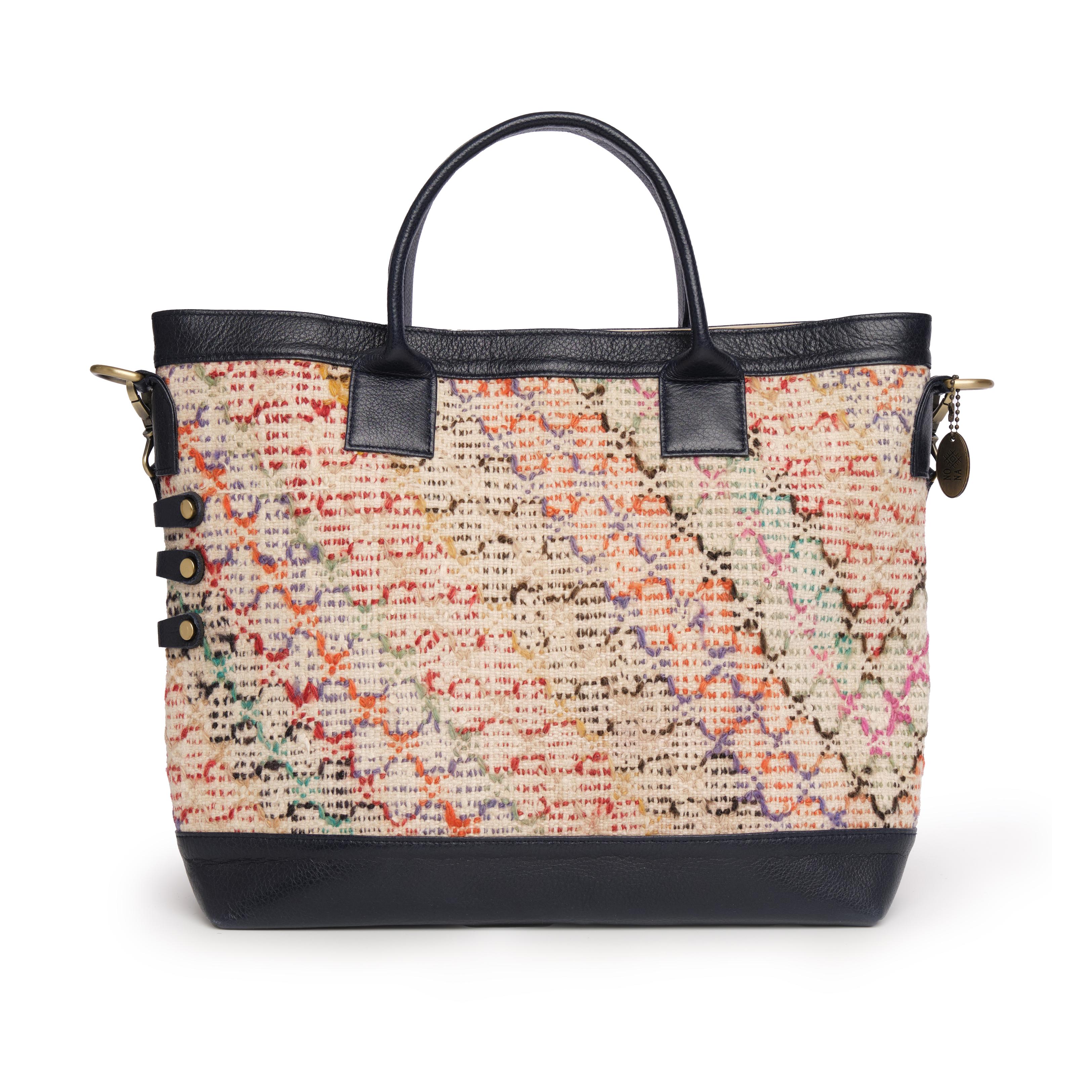 TheNonaStore Tote Çanta, El Yapımı Kilim Contrast Boho Çanta