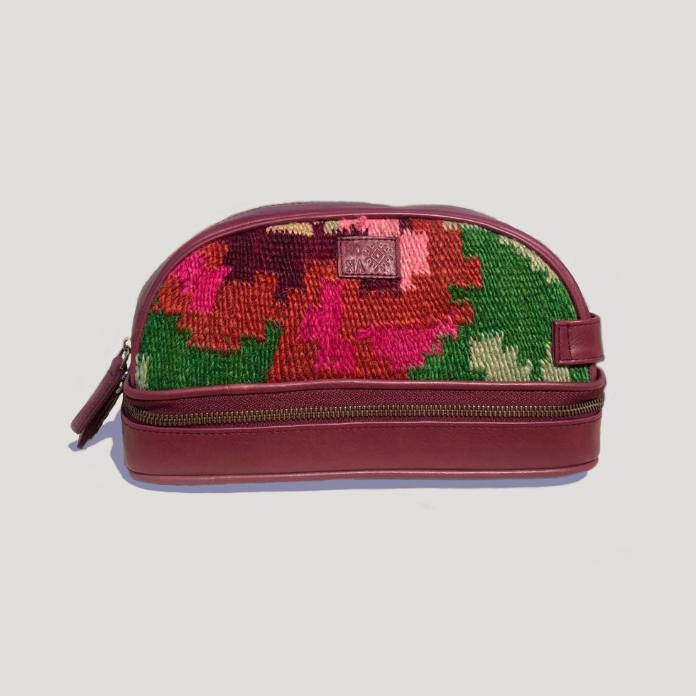 TheNonaStore Bloom Dopp Kit, El Yapımı Kilim Boho Makyaj Çantası