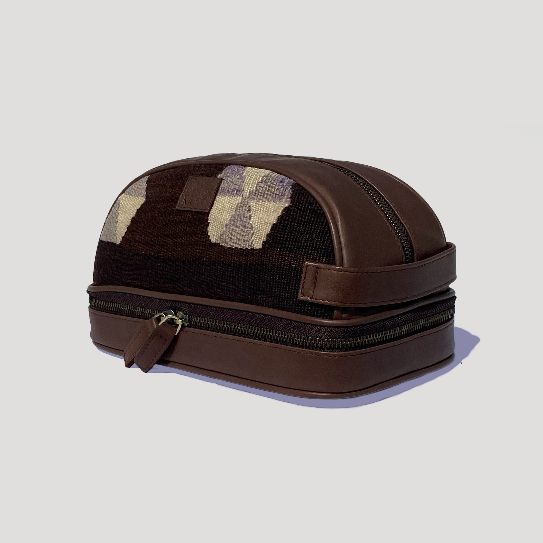 Grey Sun Dopp Kit, El Yapımı Kilim Boho Makyaj Çantası TheNonaStore