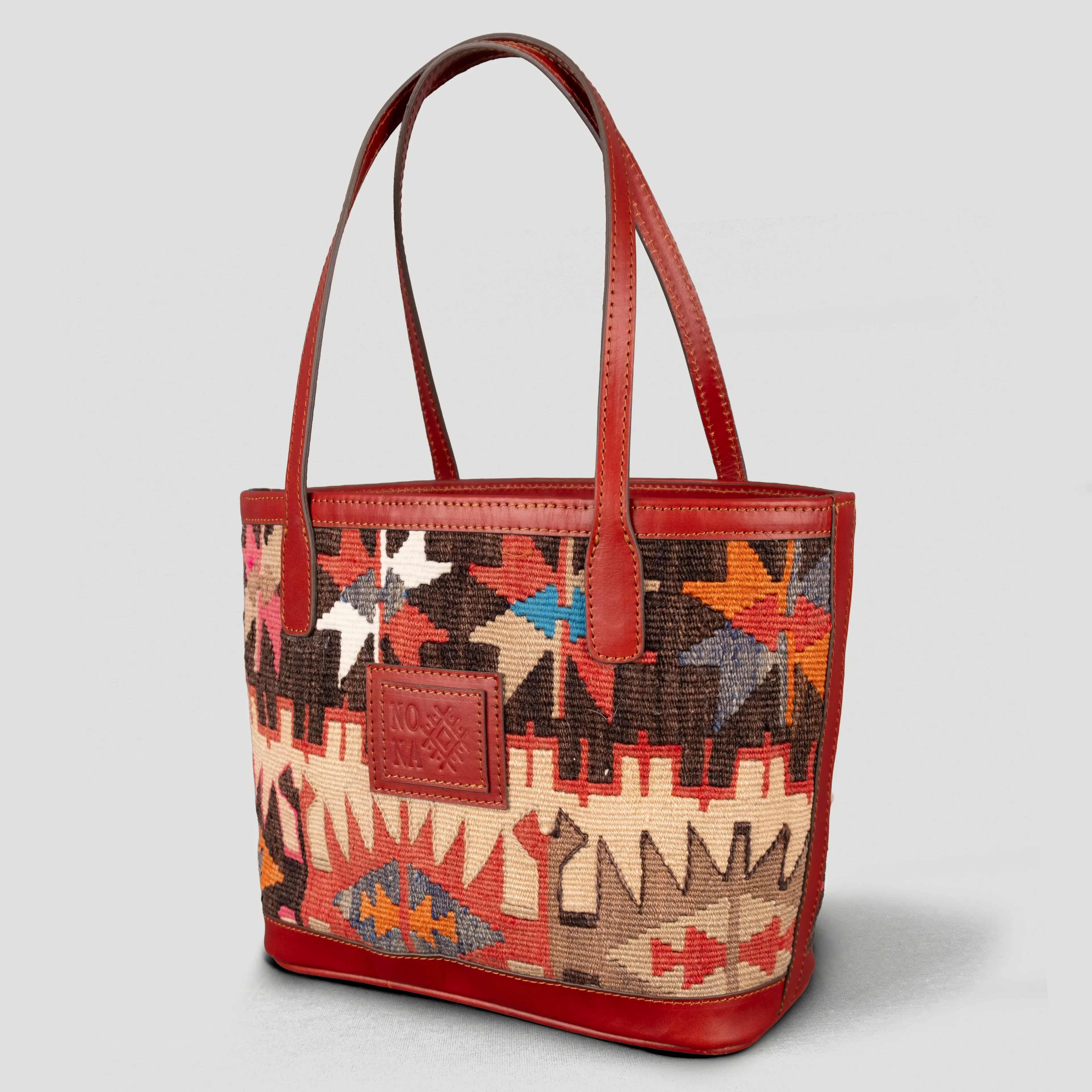 Sema TheNonaStore Tote Çanta, El Yapımı Antika Kilim Boho Çanta Mini