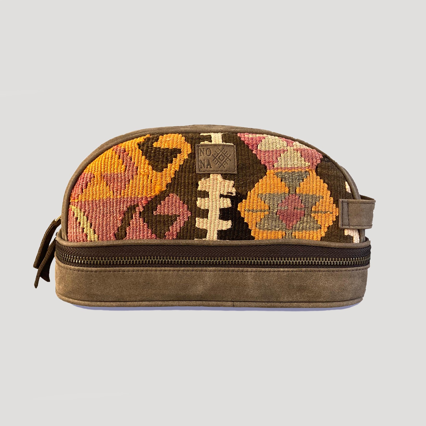 TheNonaStore Flow Dopp Kit, El Yapımı Kilim Boho Makyaj Çantası