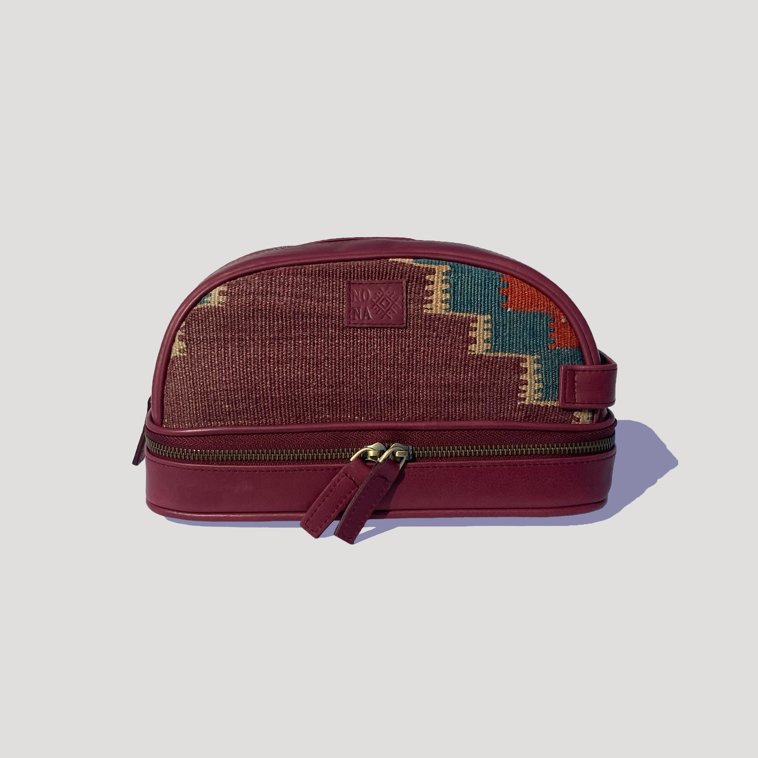 TheNonaStore Peak Dopp Kit, El Yapımı Kilim Boho Makyaj Çantası